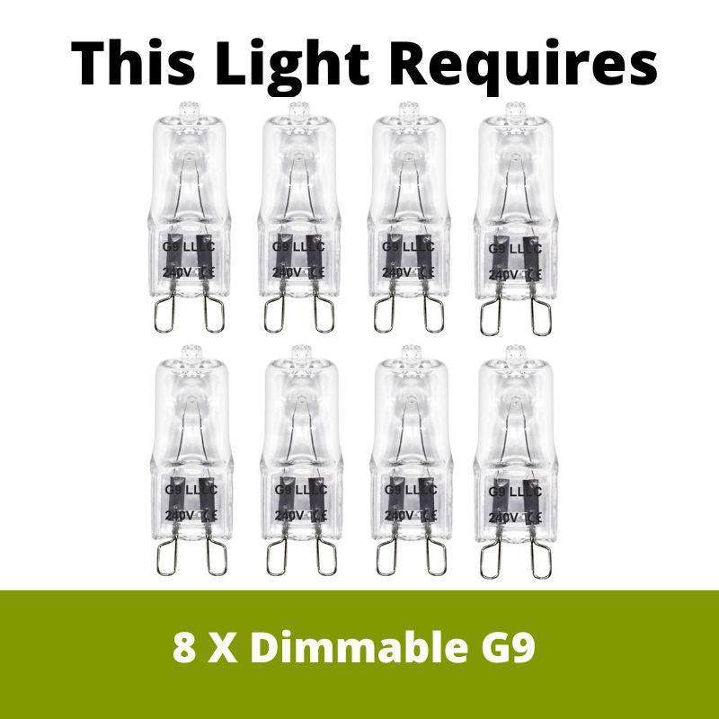 tabitha 8lt ceiling pendant light by Endon Lighting LED Lamp Bulb Guide