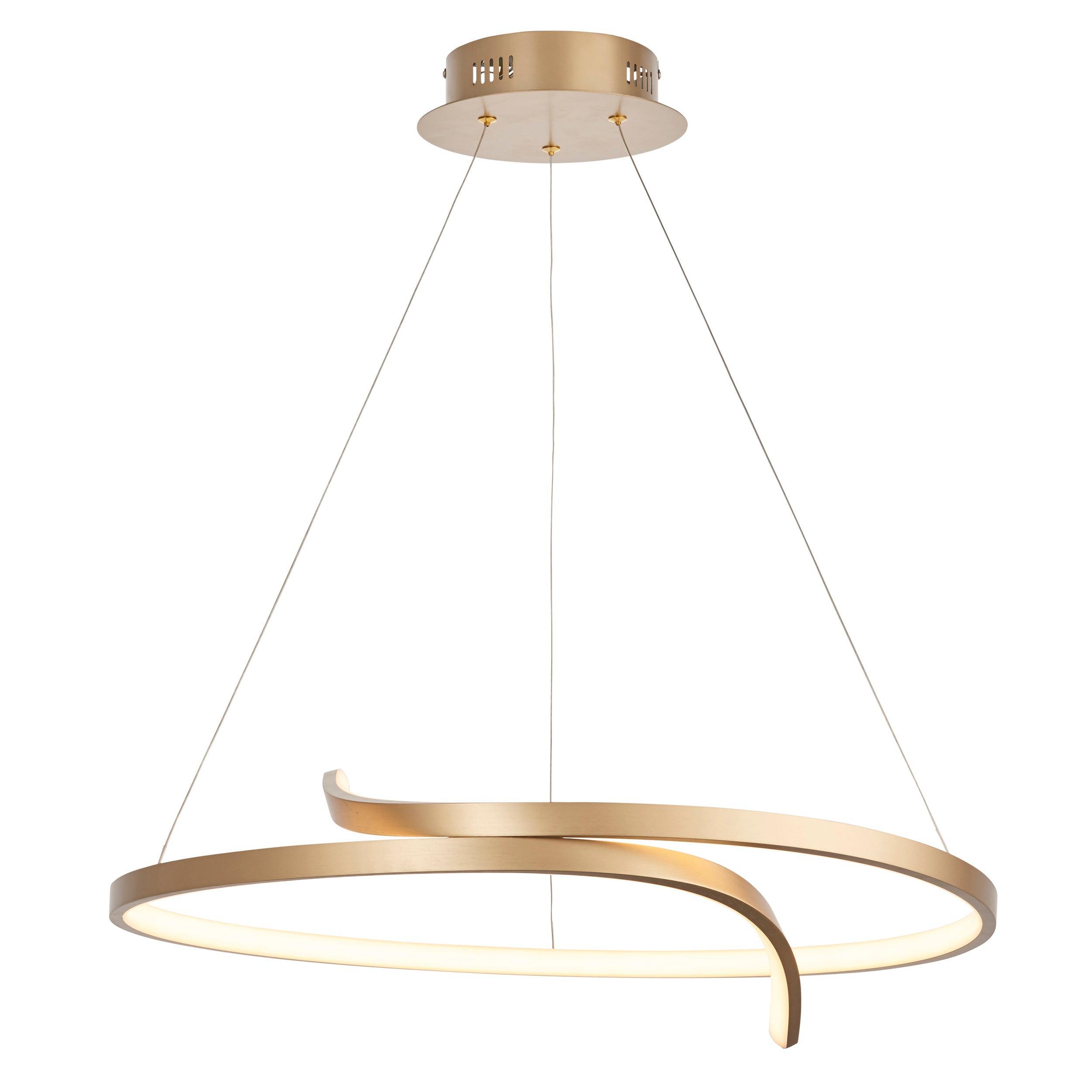 Endon Rafe 1 Light Gold Pendant Ceiling Light-Ceiling Pendant Lights-Endon Lighting Living Room Lighting Tiffany Lighting Direct