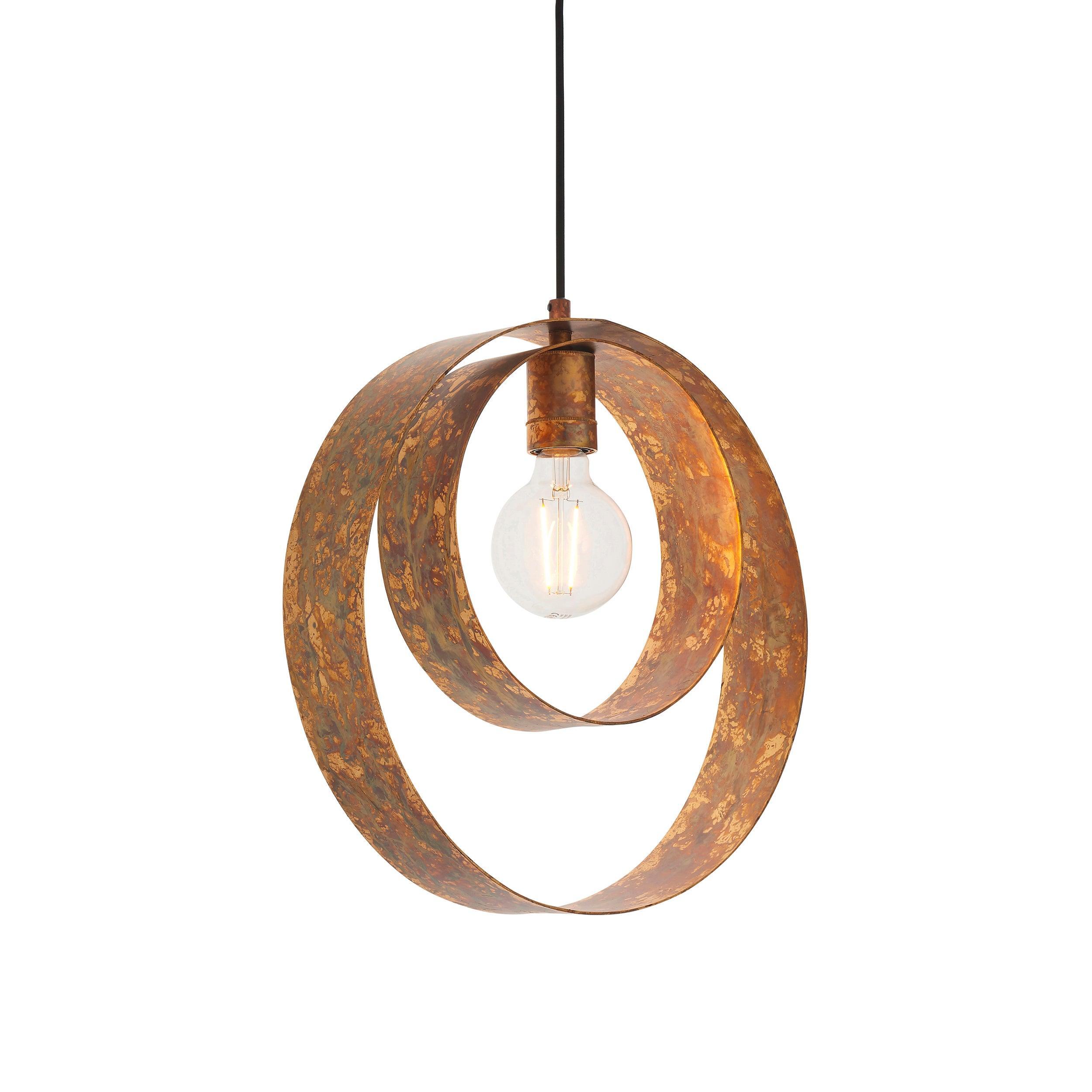Devon Gold Patina & Bronze Ceiling Pendant Light-Ceiling Pendant Lights-Living Lights-1-Tiffany Lighting Direct