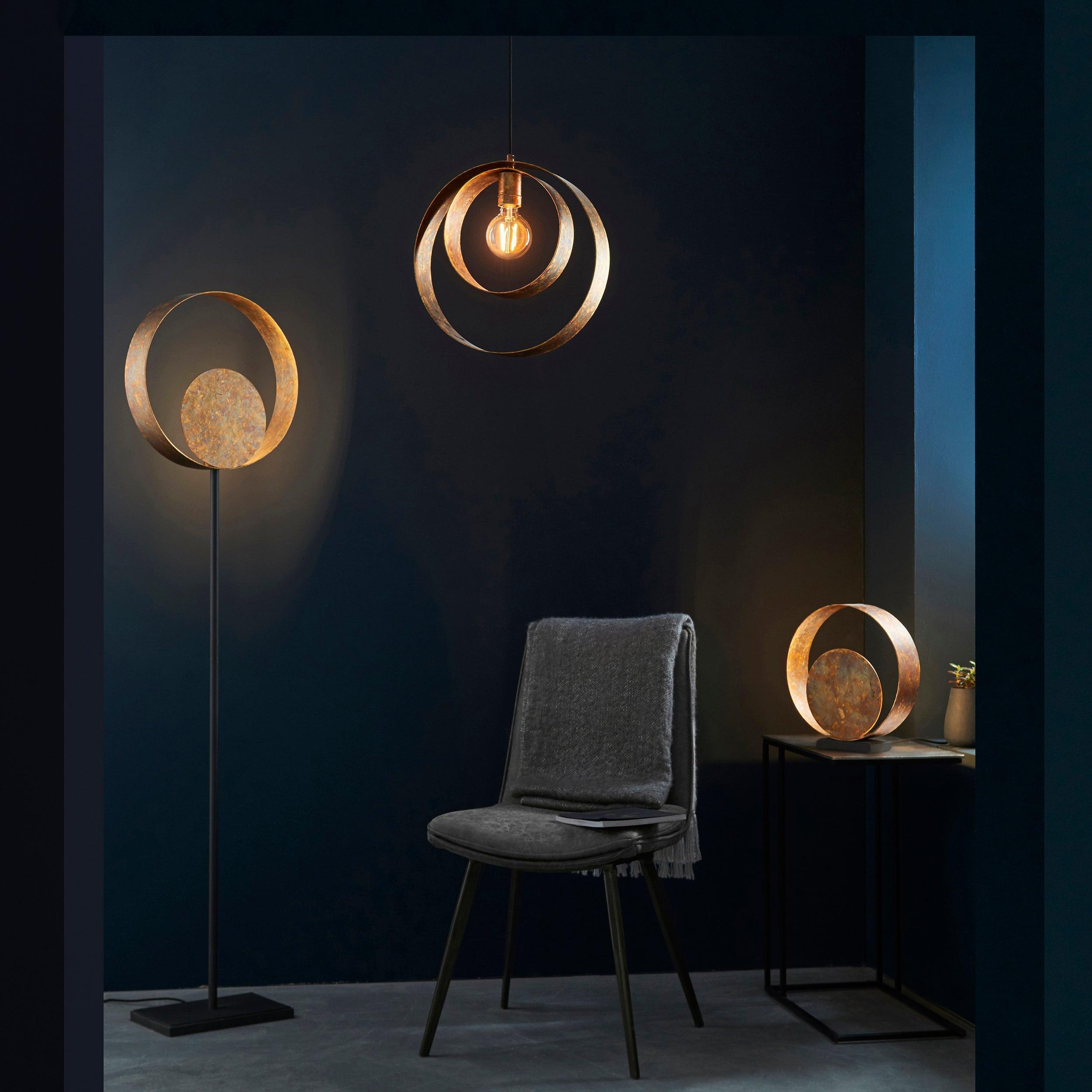 Devon Gold Patina & Bronze Ceiling Pendant Light-Ceiling Pendant Lights-Living Lights-4-Tiffany Lighting Direct