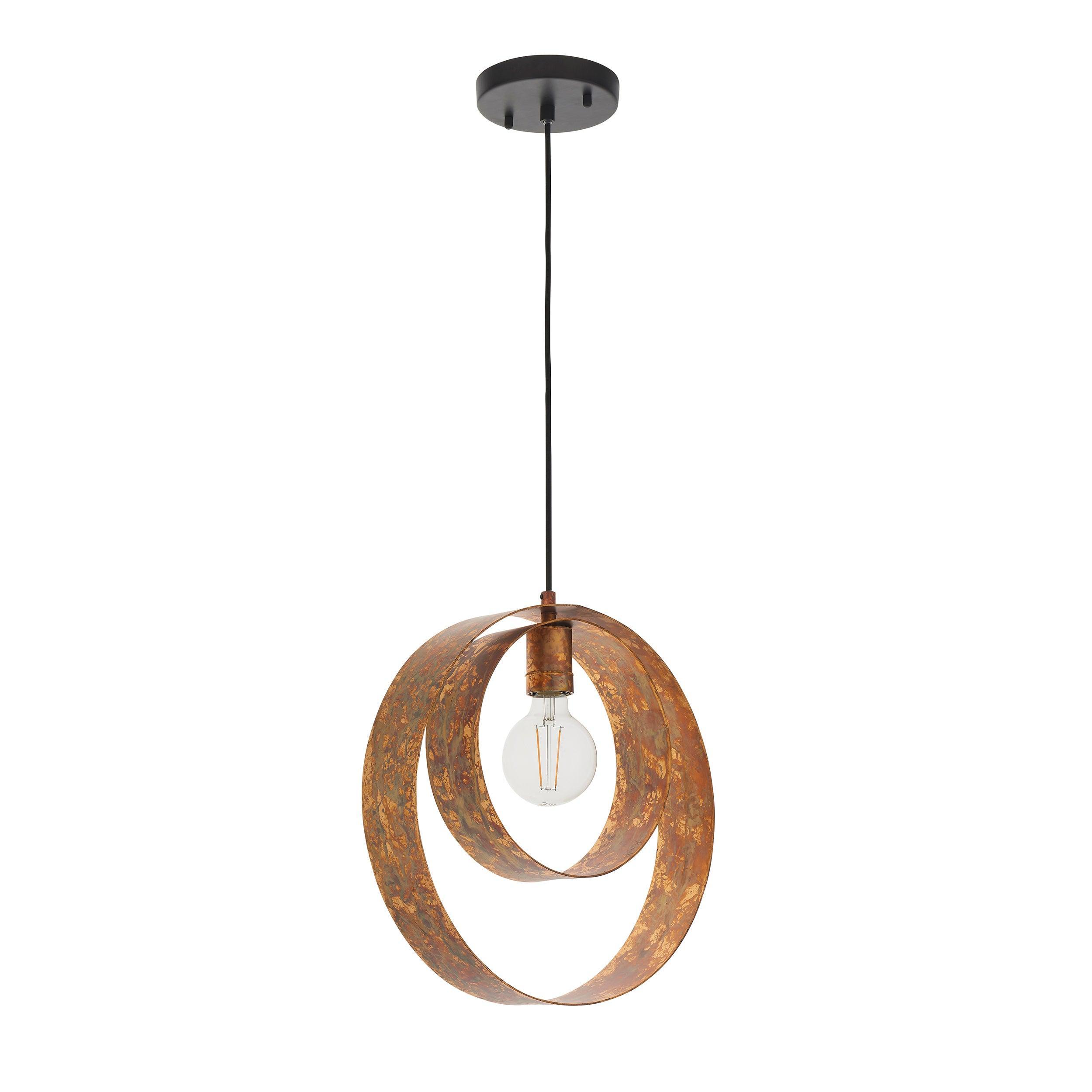 Devon Gold Patina & Bronze Ceiling Pendant Light-Ceiling Pendant Lights-Living Lights-8-Tiffany Lighting Direct