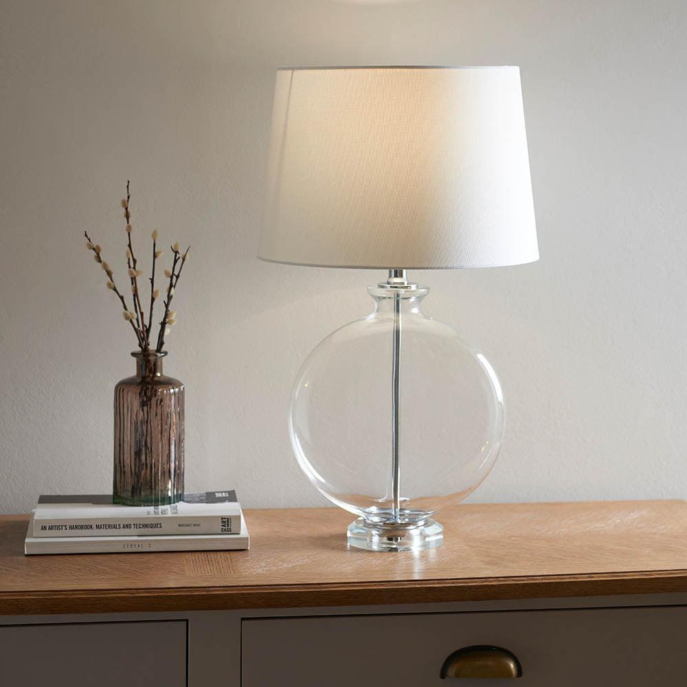 Endon Gideon 1 Light Polished Nickel Table Lamp 3