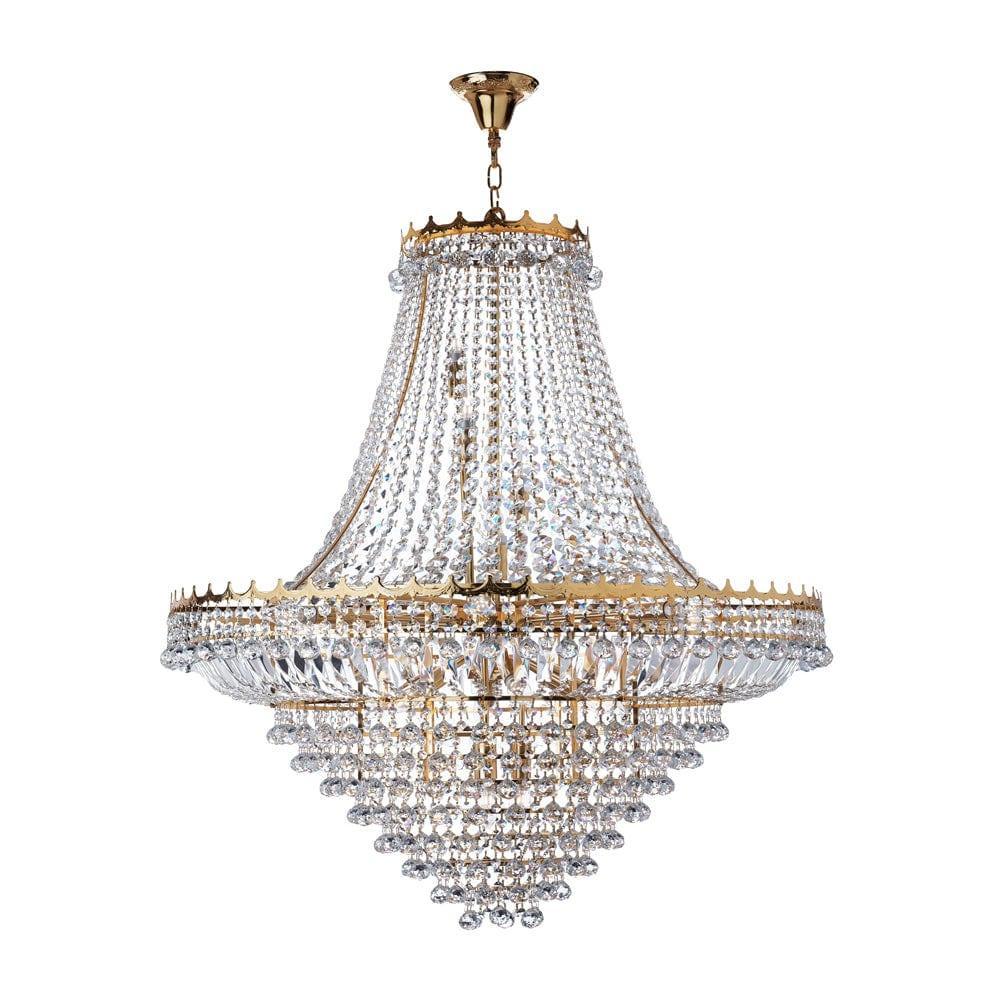 Versailles -19 Light Gold & Clear Crystal Chandelier-1-Tiffany Lighting Direct