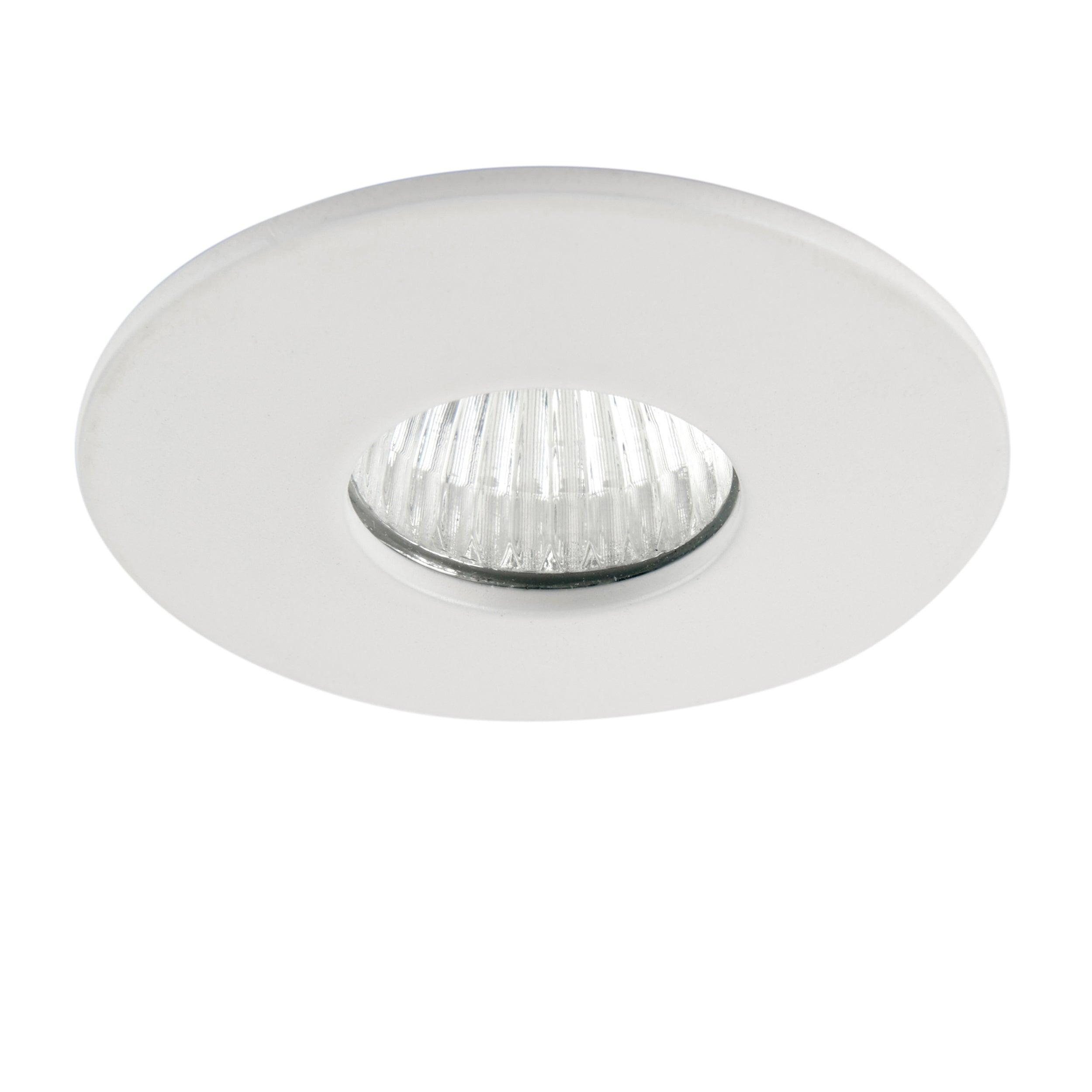 lalo warm white recessed led light ip44 4w by saxby lighting, close up image 386