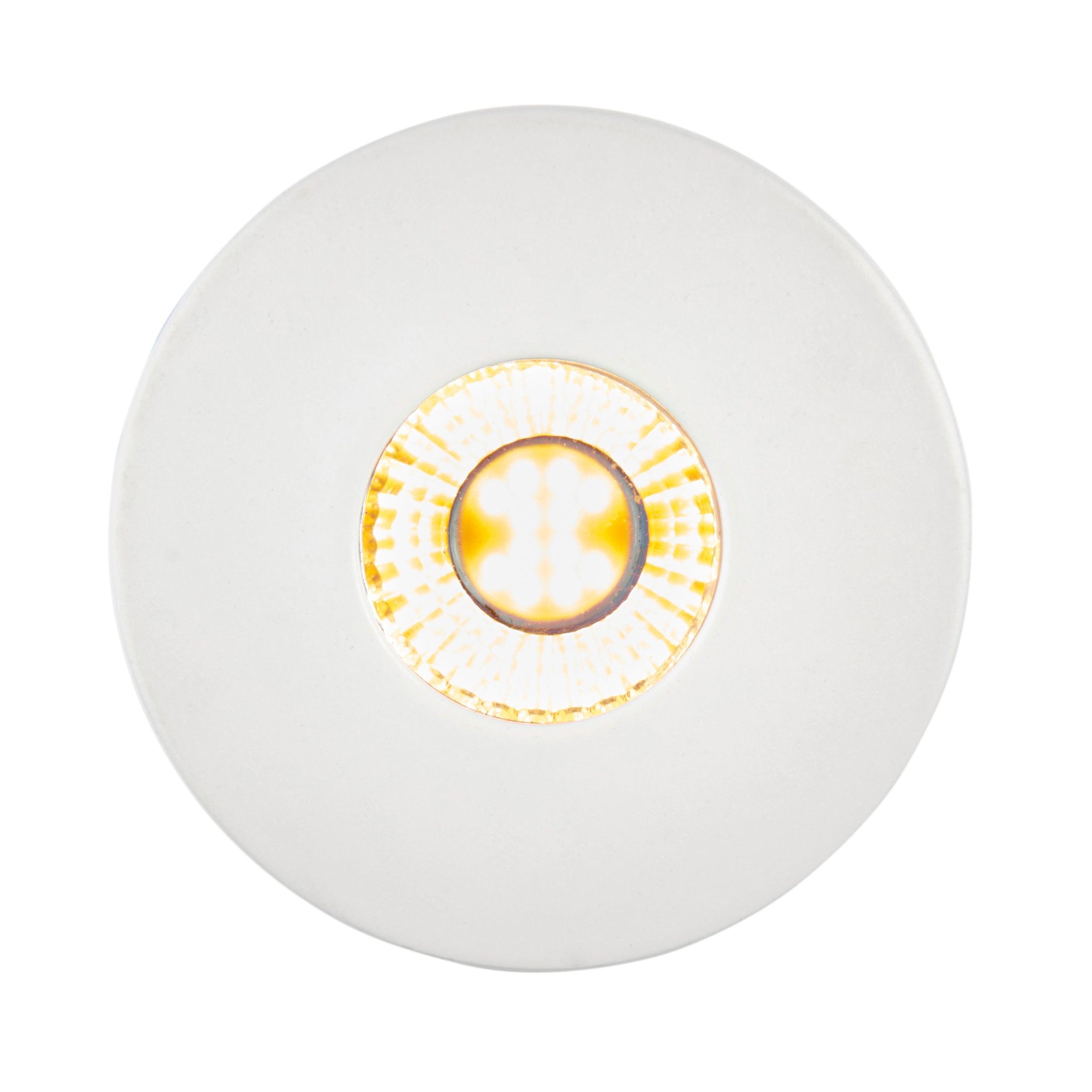 lalo warm white recessed led light ip44 4w by saxby lighting, close up image 339