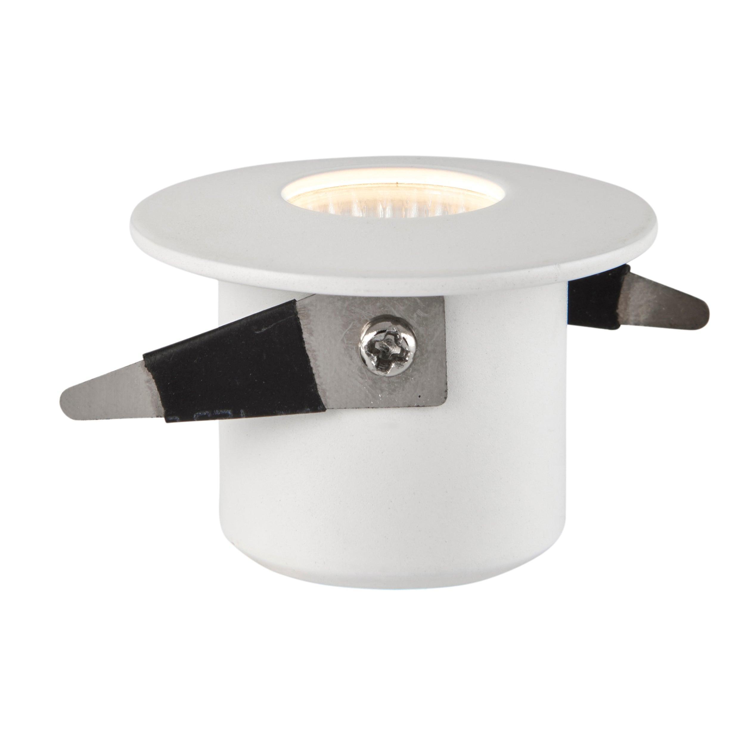 lalo warm white recessed led light ip44 4w by saxby lighting, close up image 240