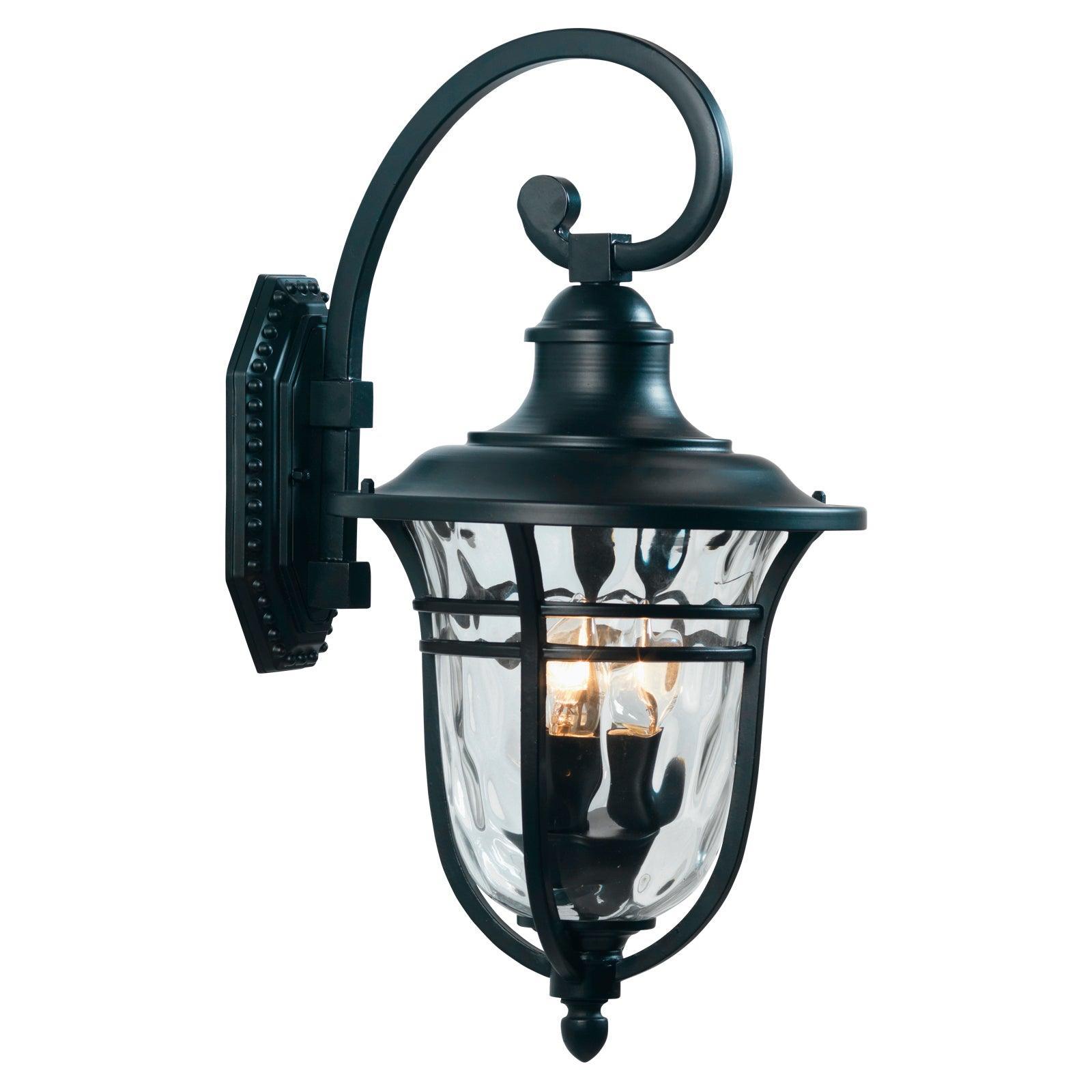 thirsk 3 light outdoor black wall light ip44