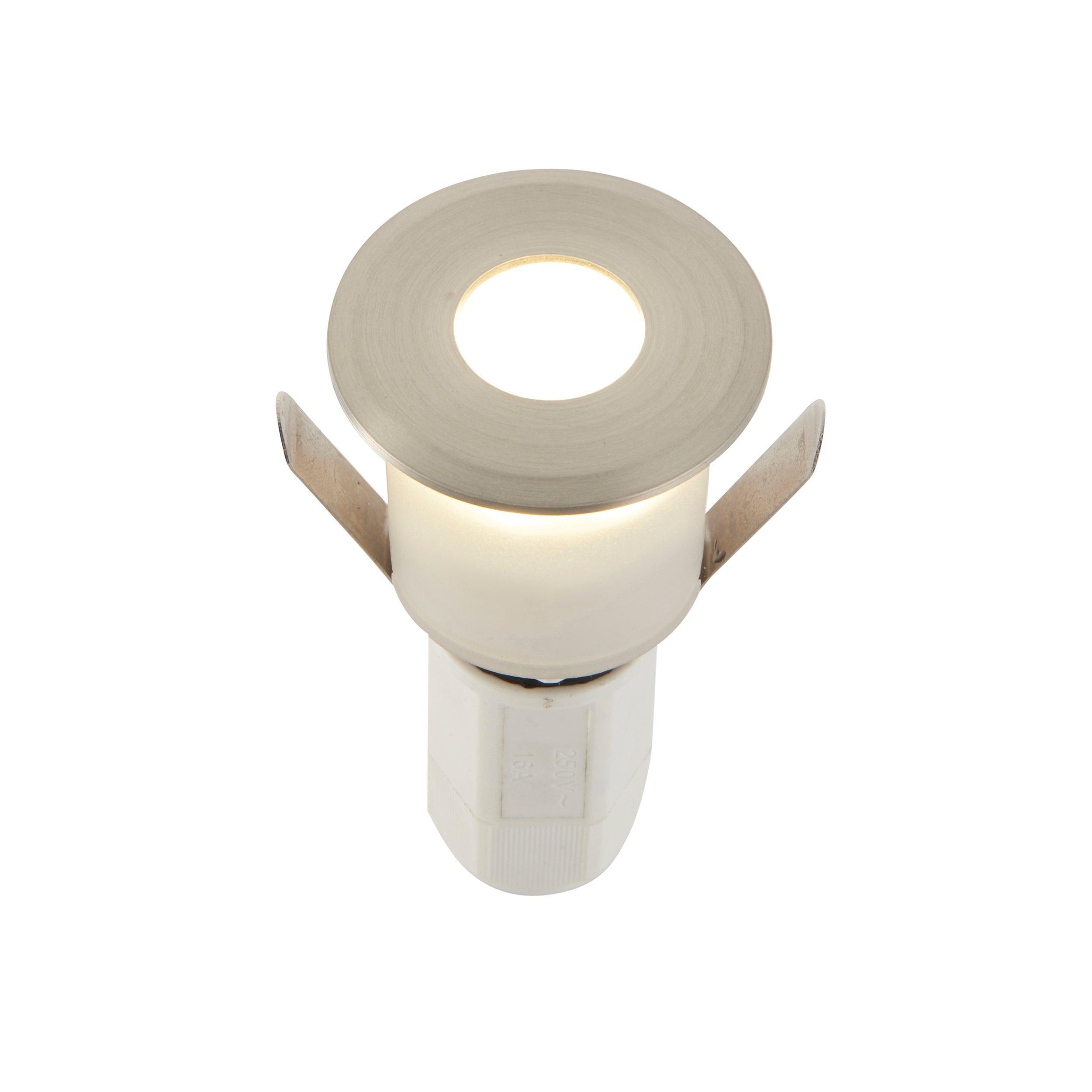 hades satin nickel cool white decking light ip67 1 2wby saxby lighting