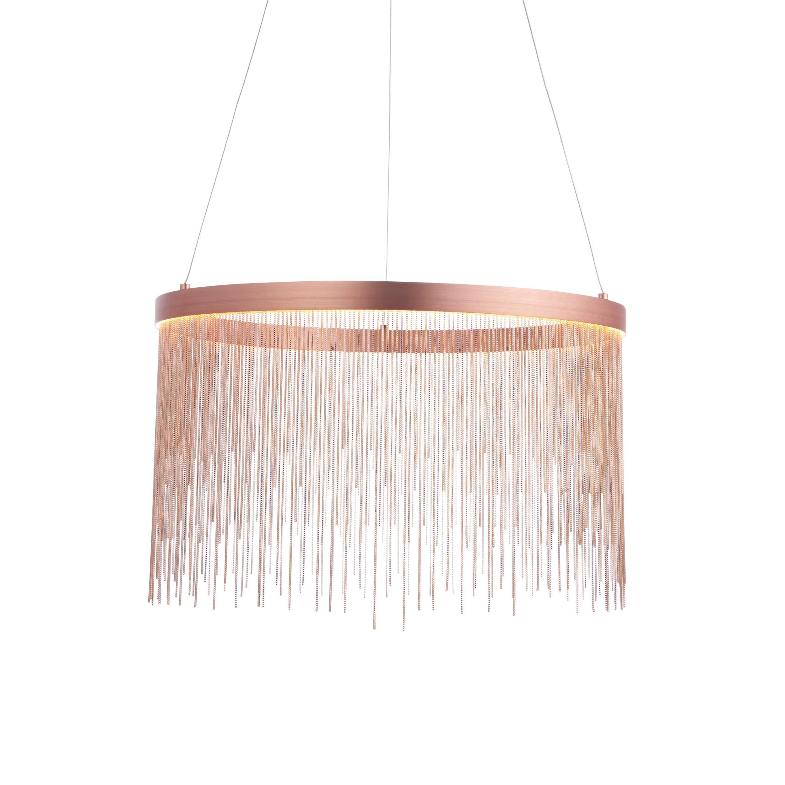 Endon Zelma 1 Light Copper Pendant Ceiling Light-Ceiling Pendant Lights-Endon Lighting Living Room Lighting Tiffany Lighting Direct