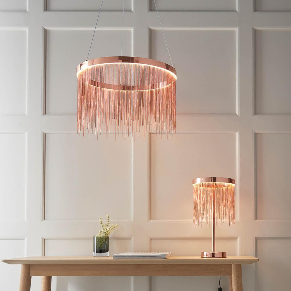 Endon Zelma 1 Light Copper Table Lamp 3