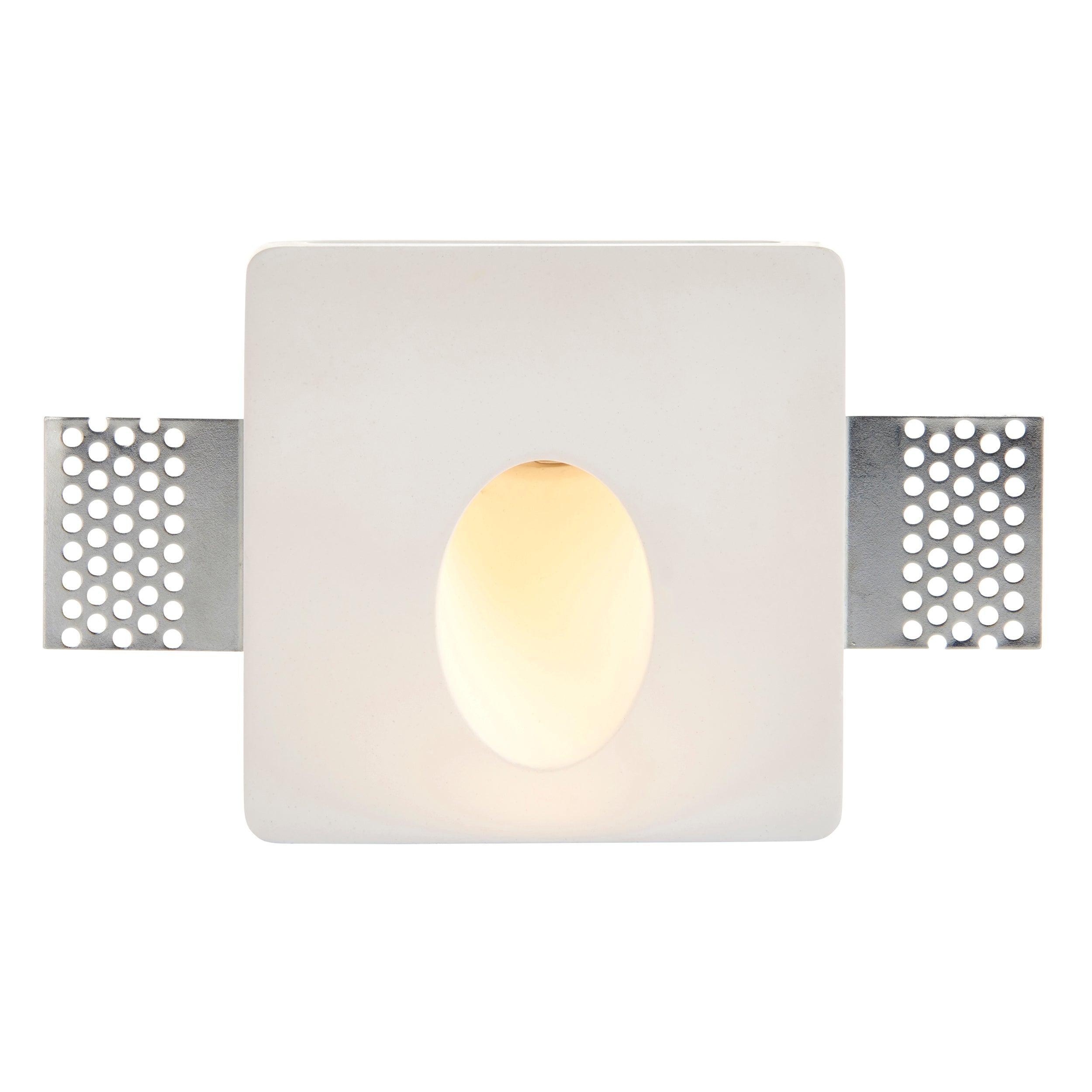 zeke square trimless plaster in wall light 1 6wby saxby lighting