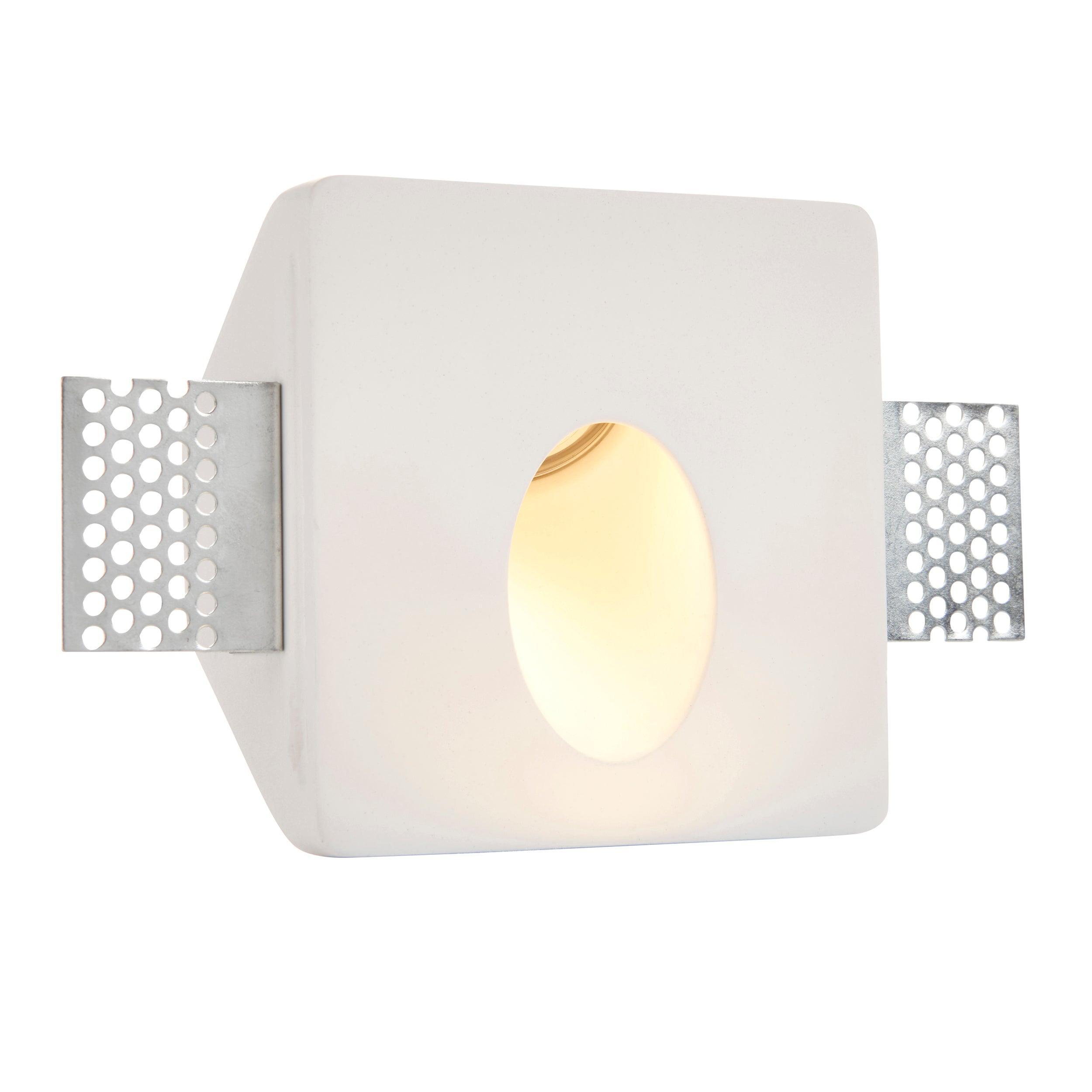 zeke square trimless plaster in wall light 1 6wby Saxby Lighting, close up image