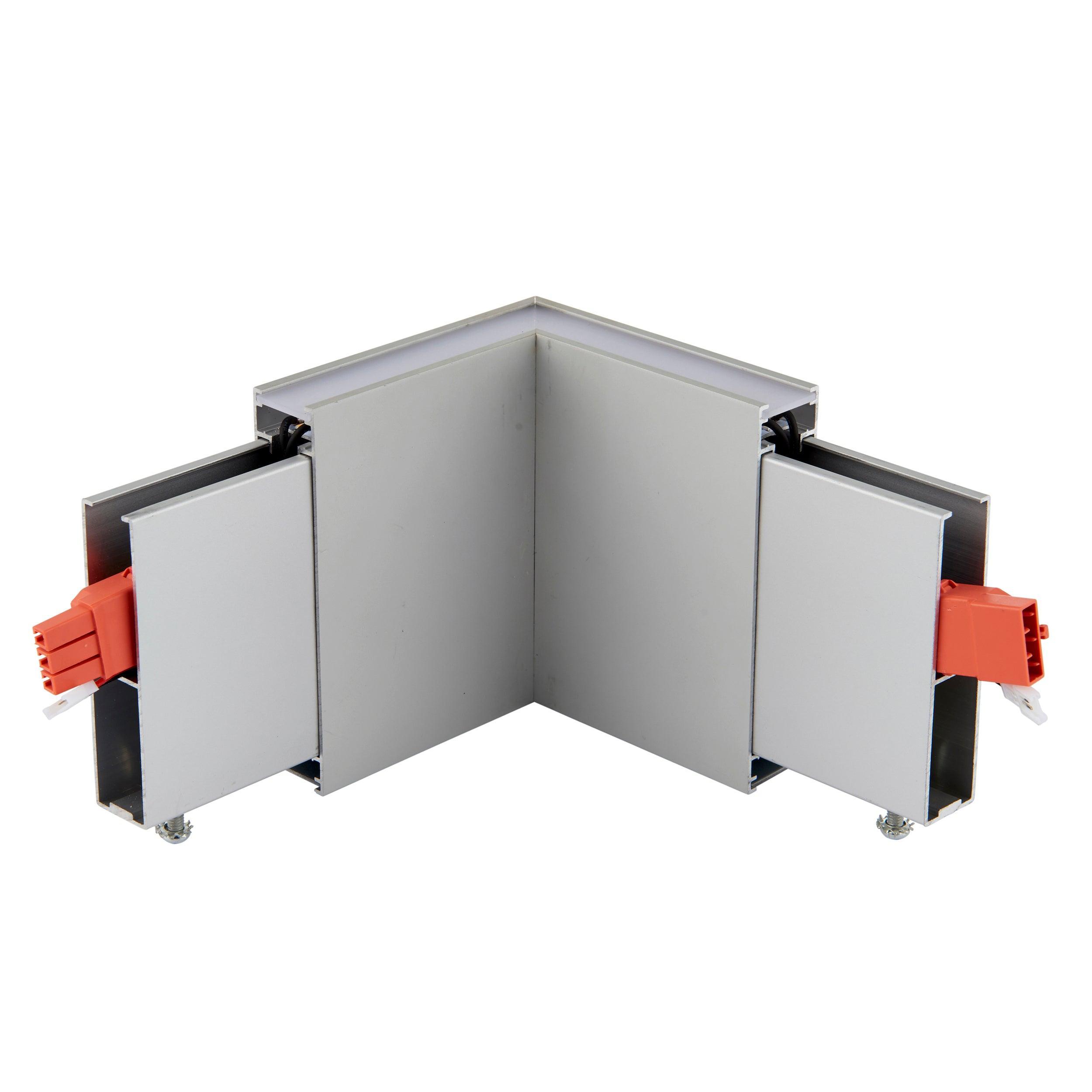 kingsley silver 90 degree corner 3w cool whiteby Saxby Lighting, close up image