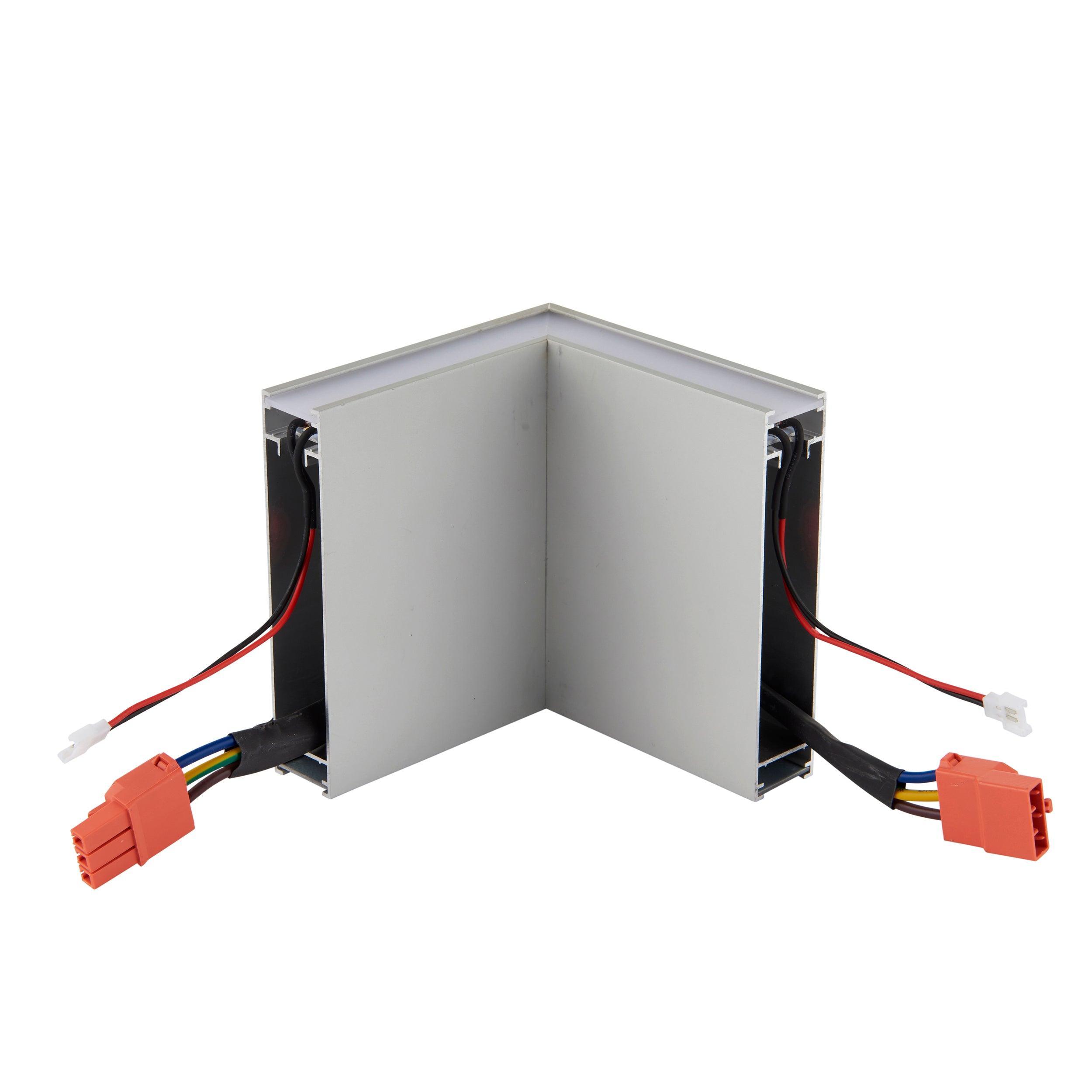 kingsley silver 90 degree corner 3w cool white by saxby lighting, close up image 437