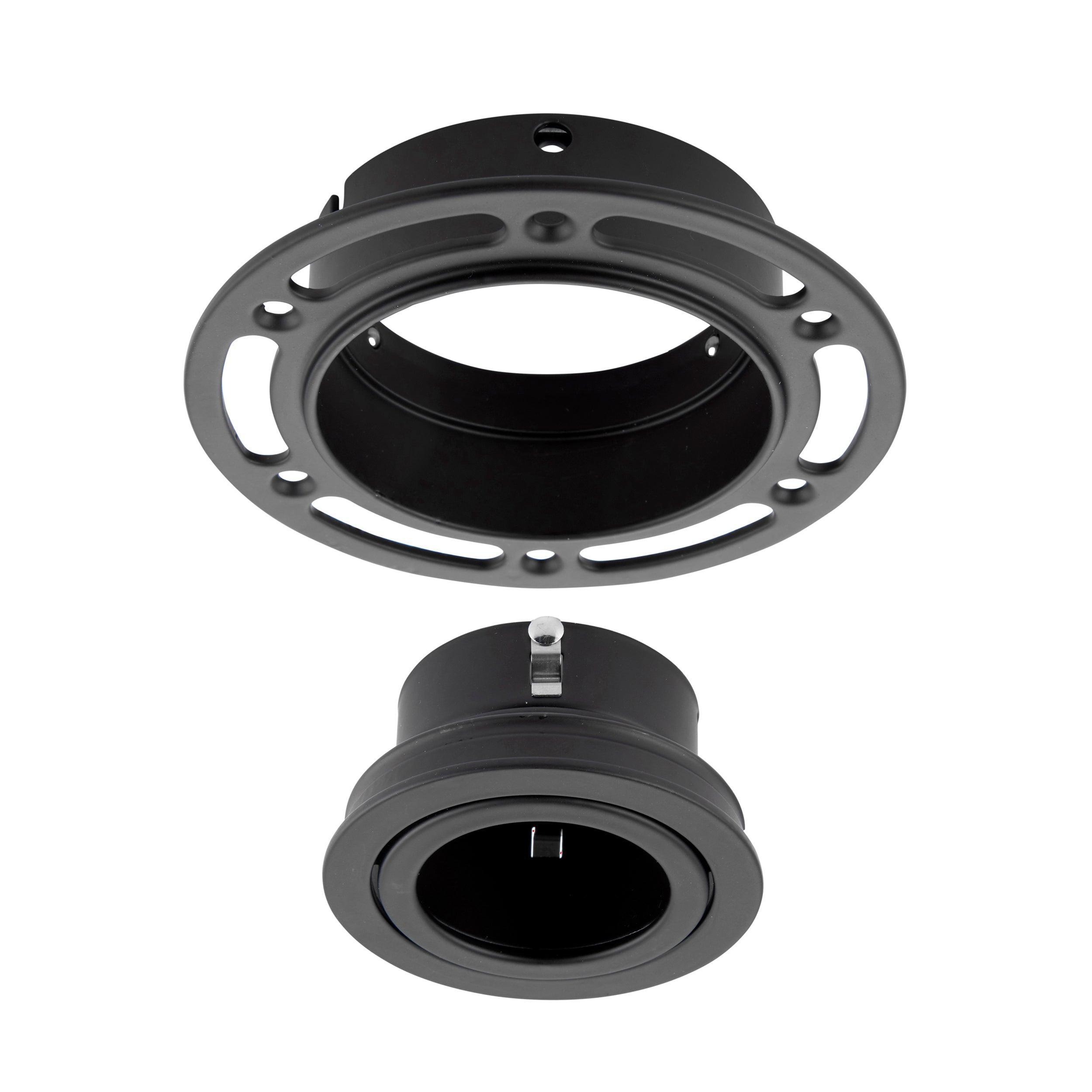 trimless adjustable downlight round black 50w by saxby lighting, close up image 113