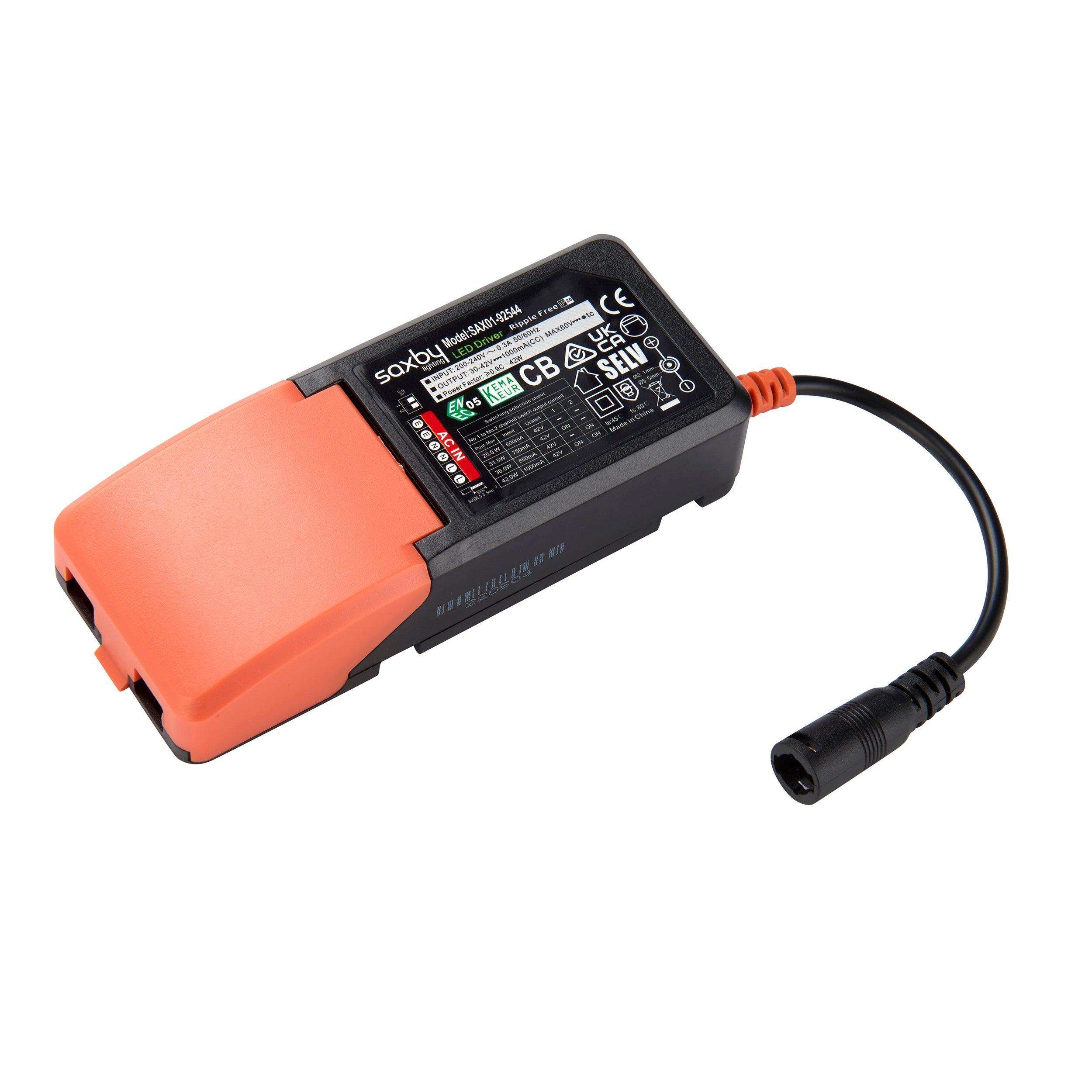 led driver constant current 25 30 35 40w selectableby saxby lighting