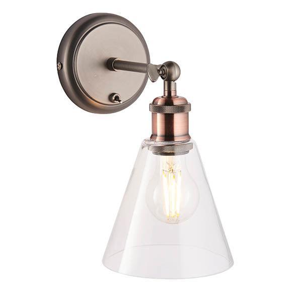 hal pewter wall light 1 by Endon Lighting Bedroom Hero Shot