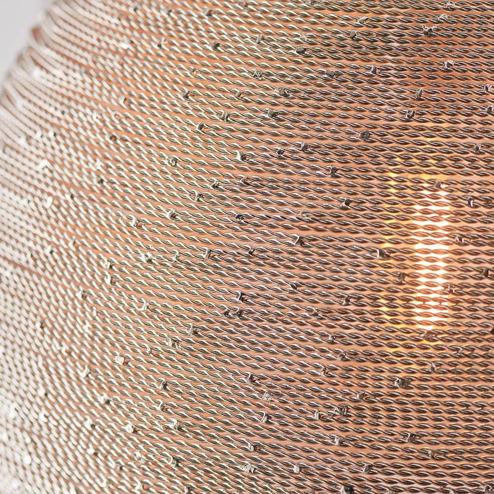 Endon Asha 1 Light Polished Nickel Ceiling Pendant-Ceiling Pendant Lights-Endon Lighting Hallway Lighting Family Image Tiffany Lighting Direct