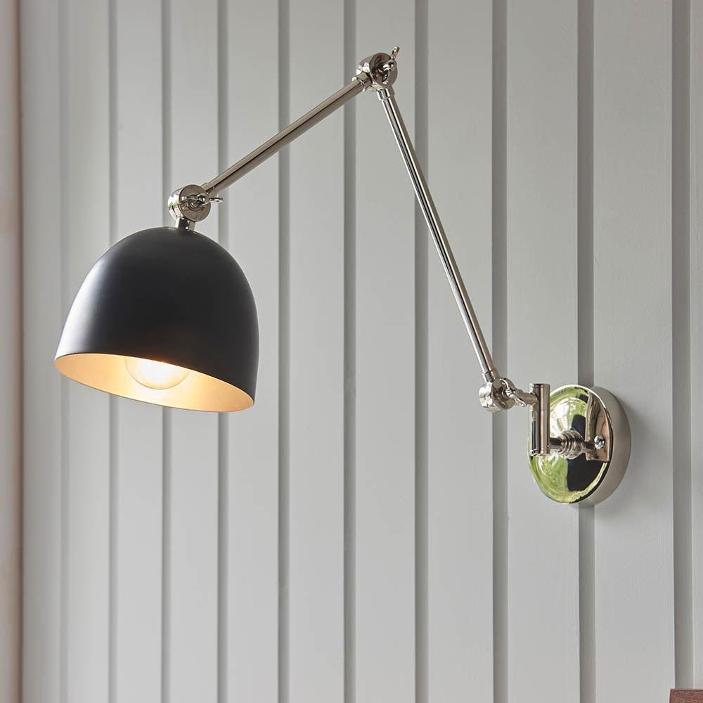 lehal nickel finish wall light 1 by Endon Lighting Living Room Family Shot