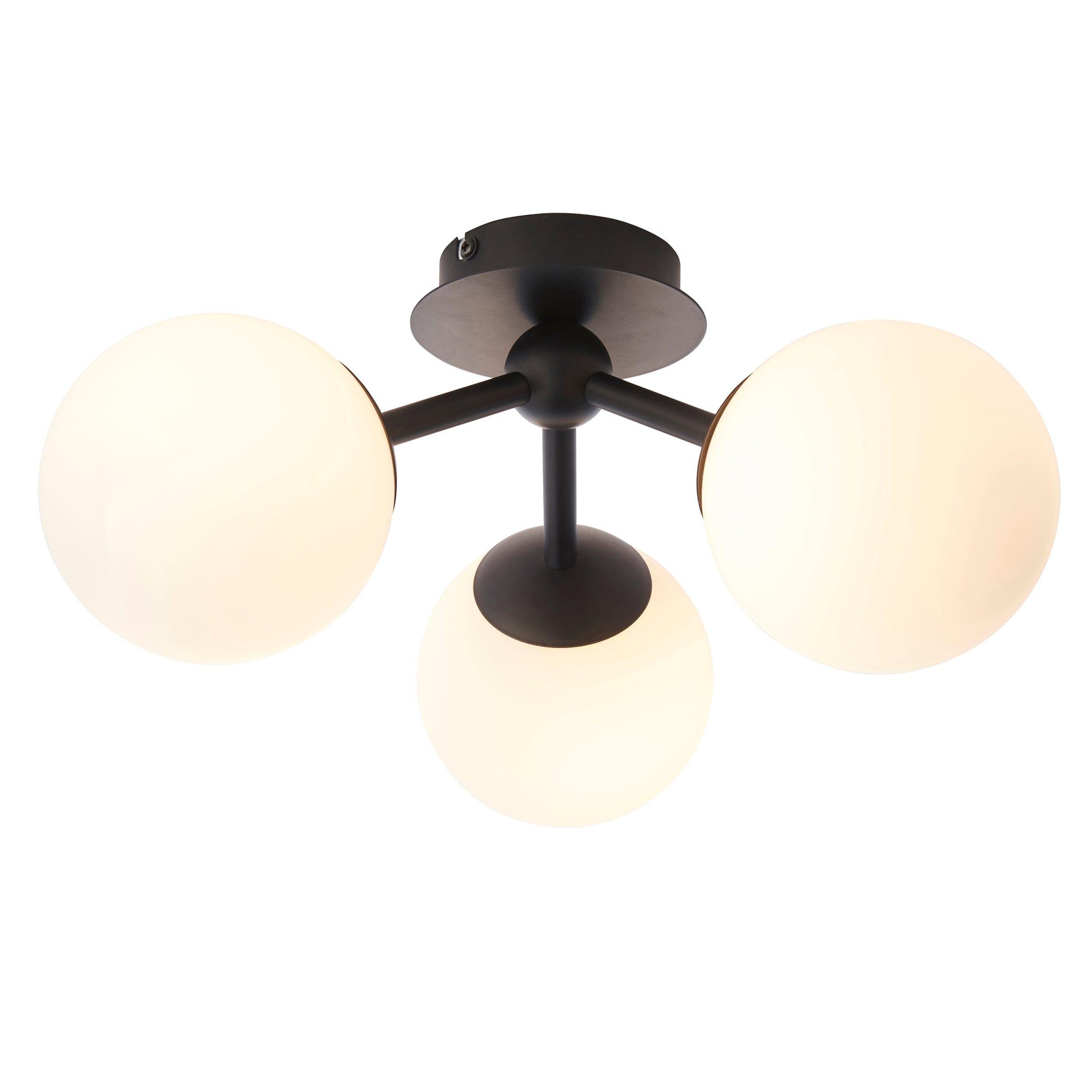 pulsa 3 light semi flush bathroom ceiling light light by Endon Lighting Living room image