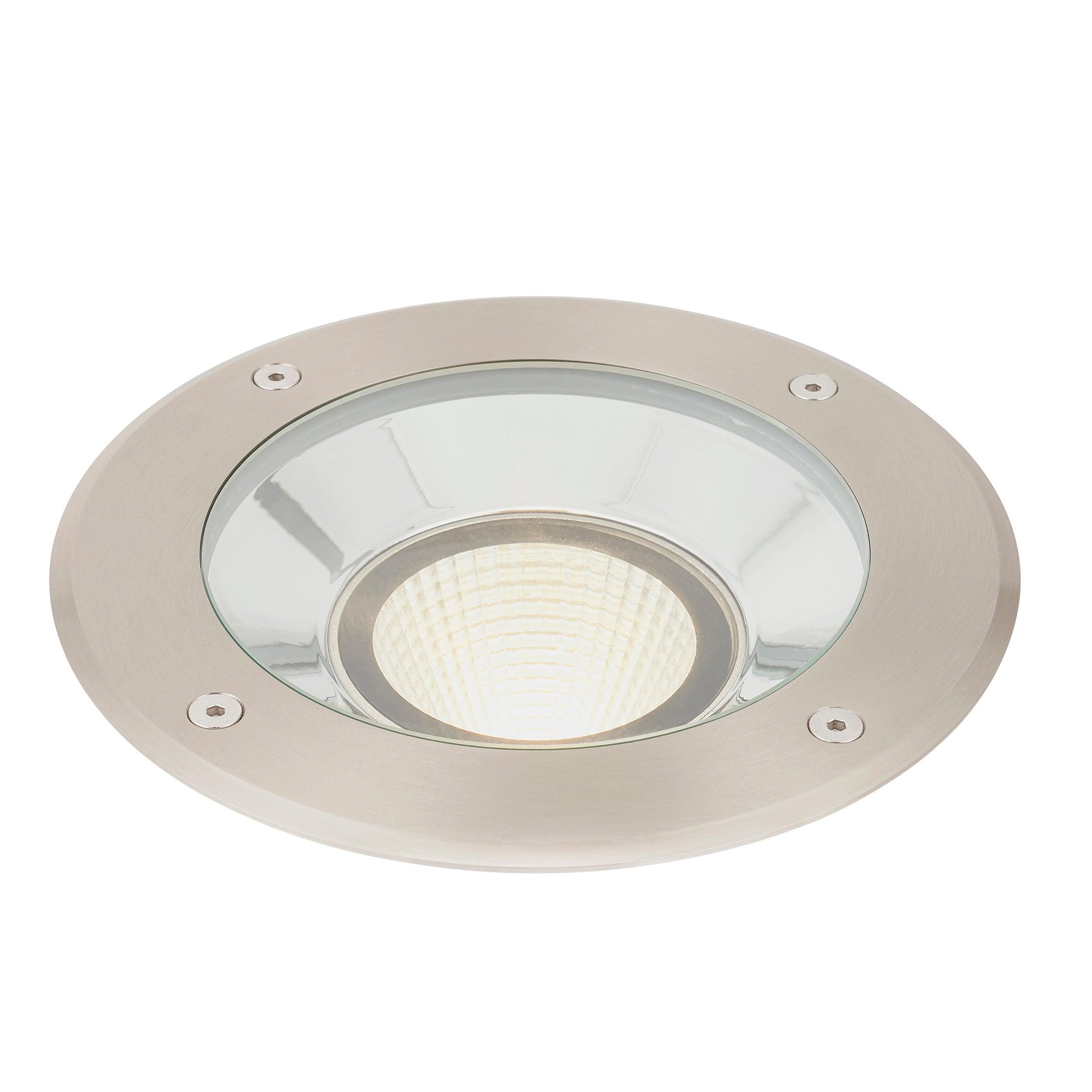 hoxton led stainless steel decking light cool white ip67 16 5w by saxby lighting, close up image 198