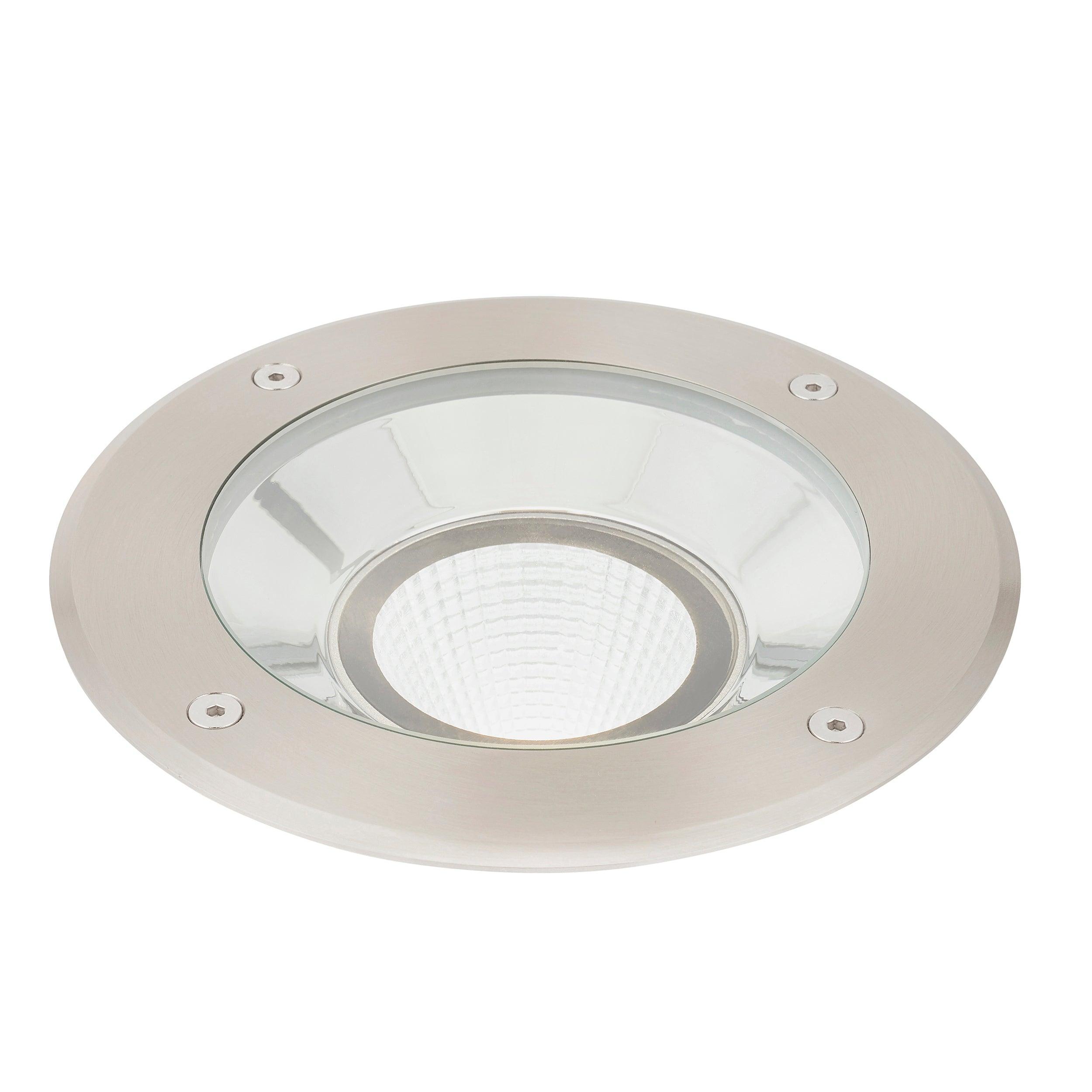 hoxton led stainless steel decking light warm white ip67 16 5w by saxby lighting, close up image 197