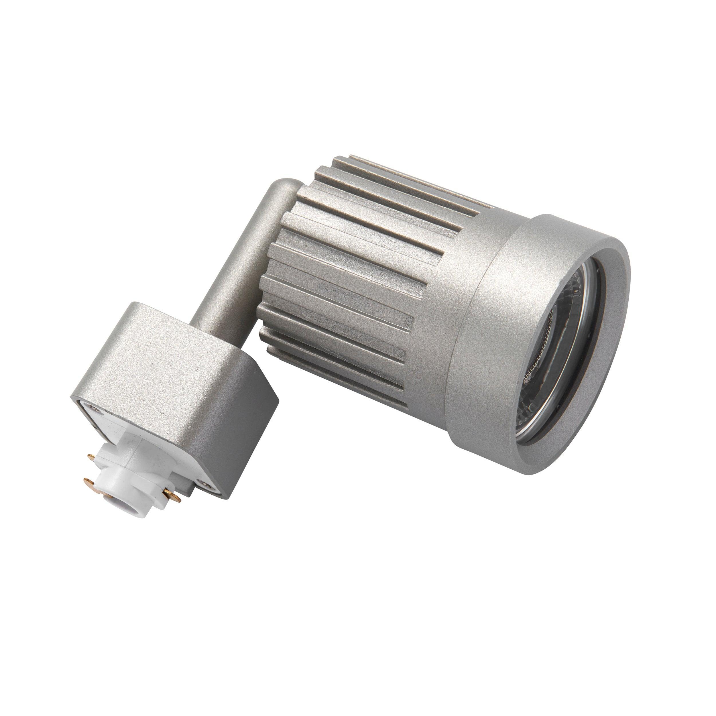 pacto silver led warm white track spotlight by saxby lighting, close up image 405