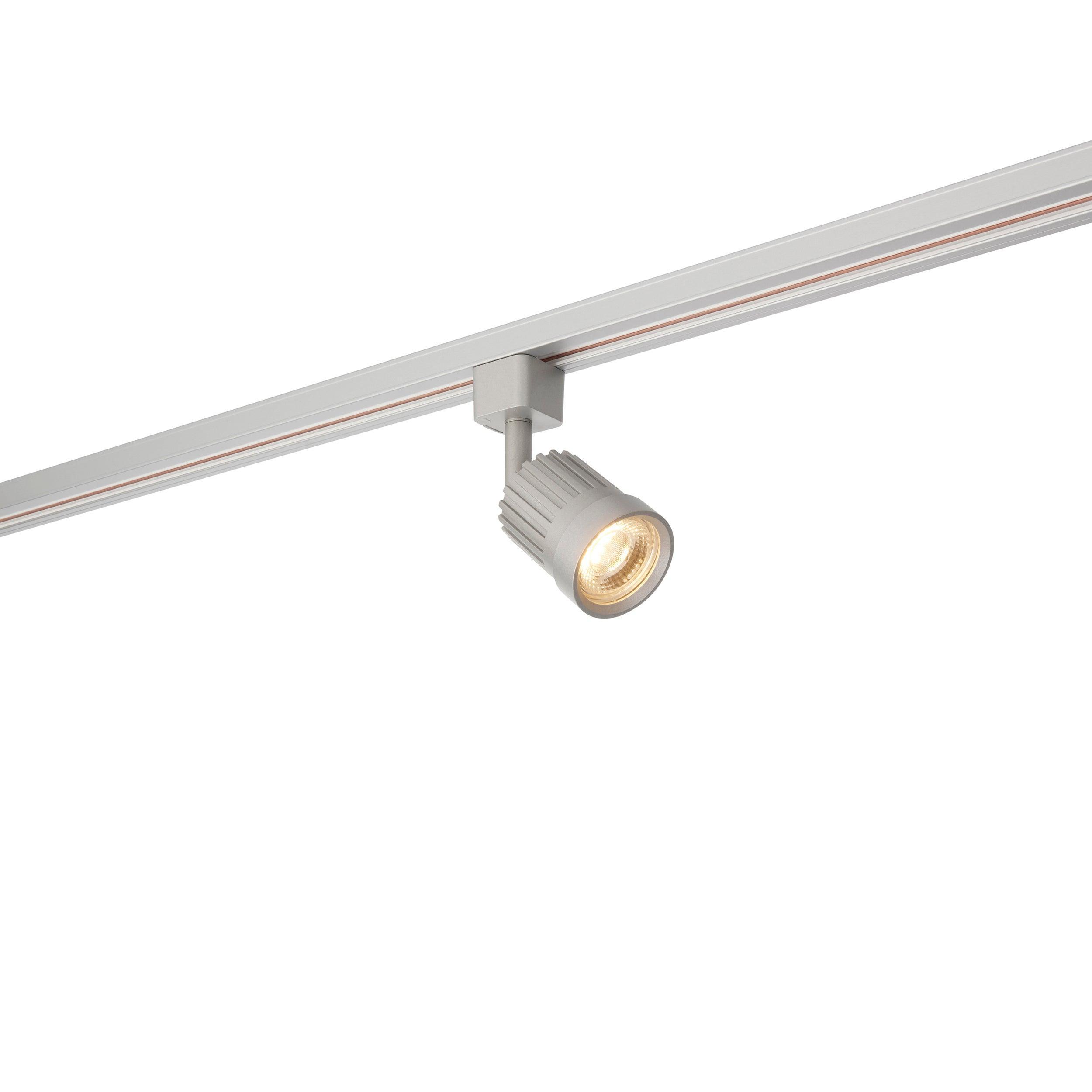 pacto silver led warm white track spotlight by saxby lighting, close up image 351