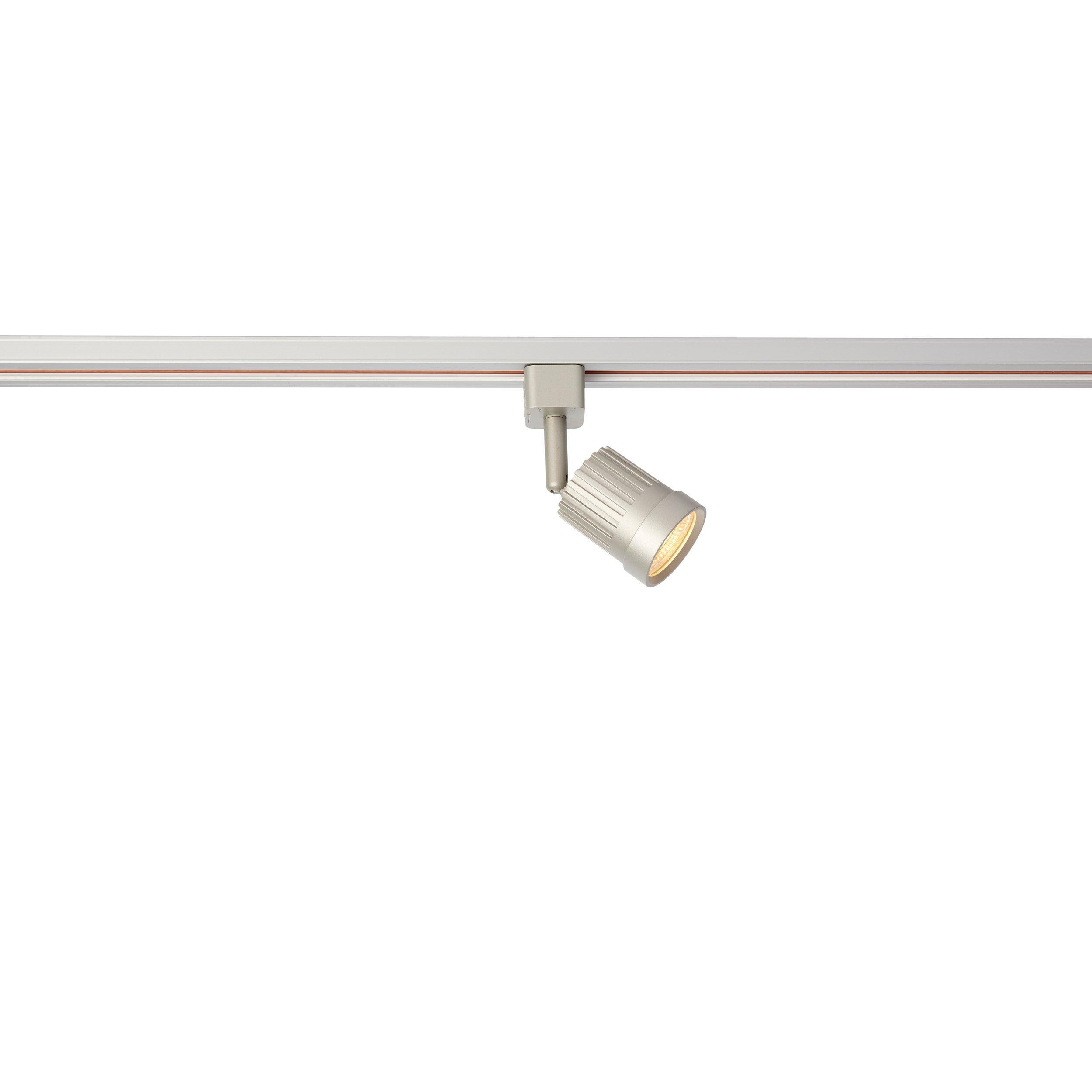 pacto silver led warm white track spotlight by saxby lighting, close up image 222