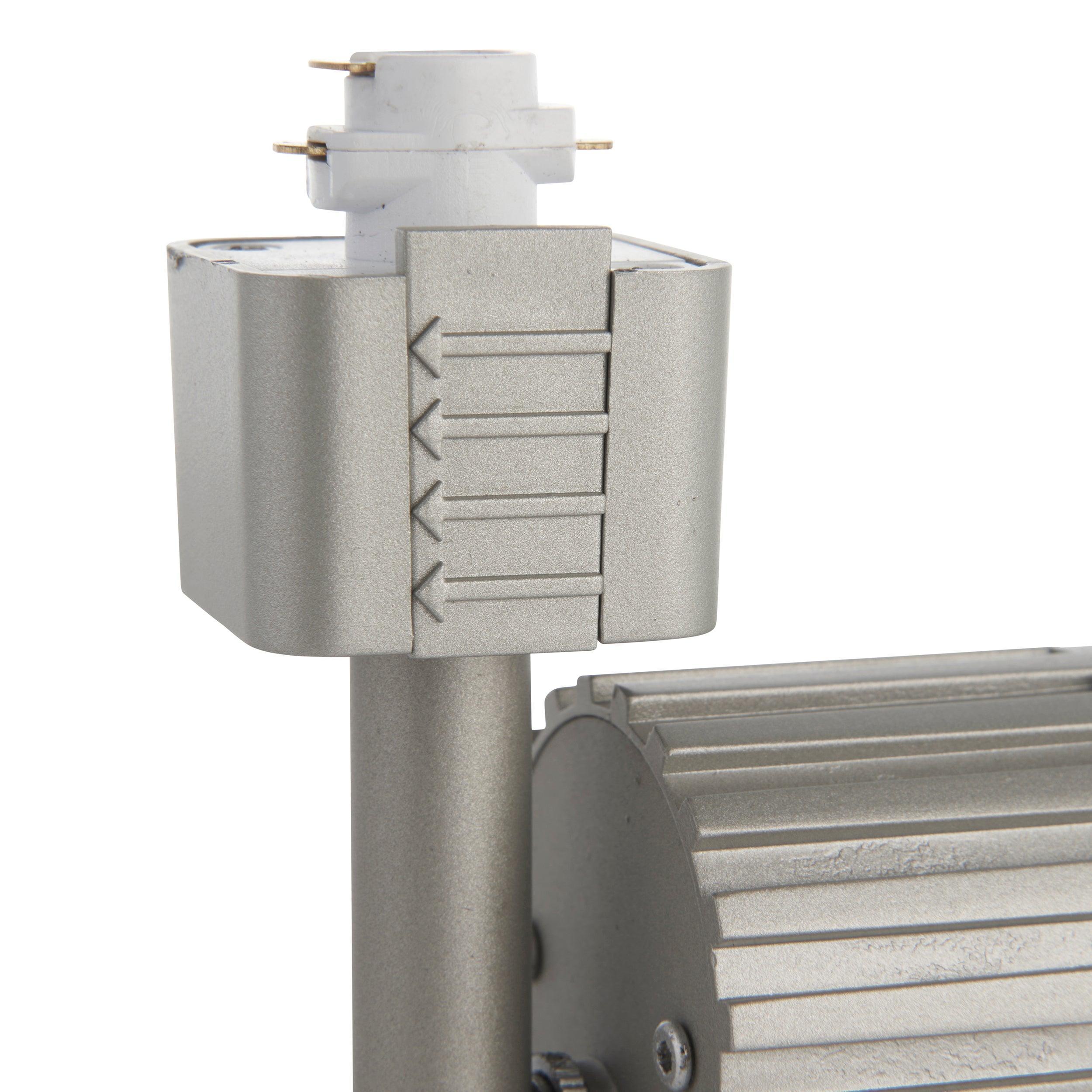 pacto silver led warm white track spotlight by saxby lighting, close up image 138