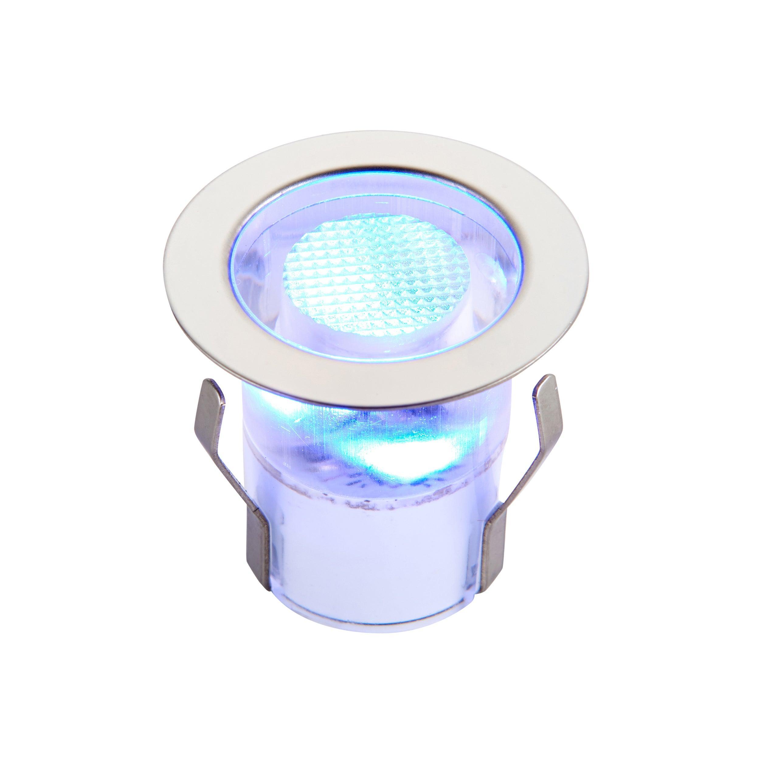 kios 2 blue decking light ip44 0 45w by saxby lighting, close up image 87
