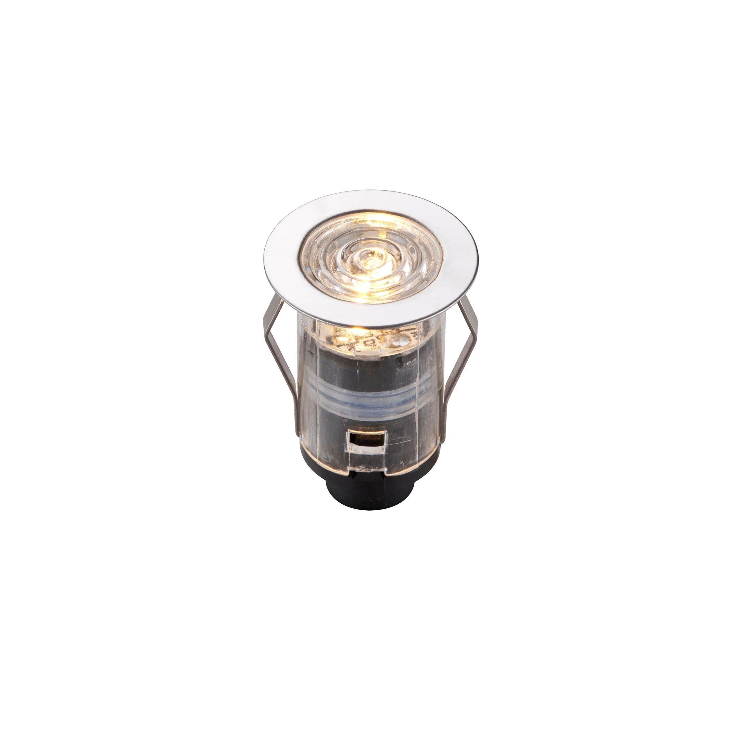 ikonpro cct 3000k 4000k decking light 25mm ip67 0 75wby Saxby Lighting, close up image