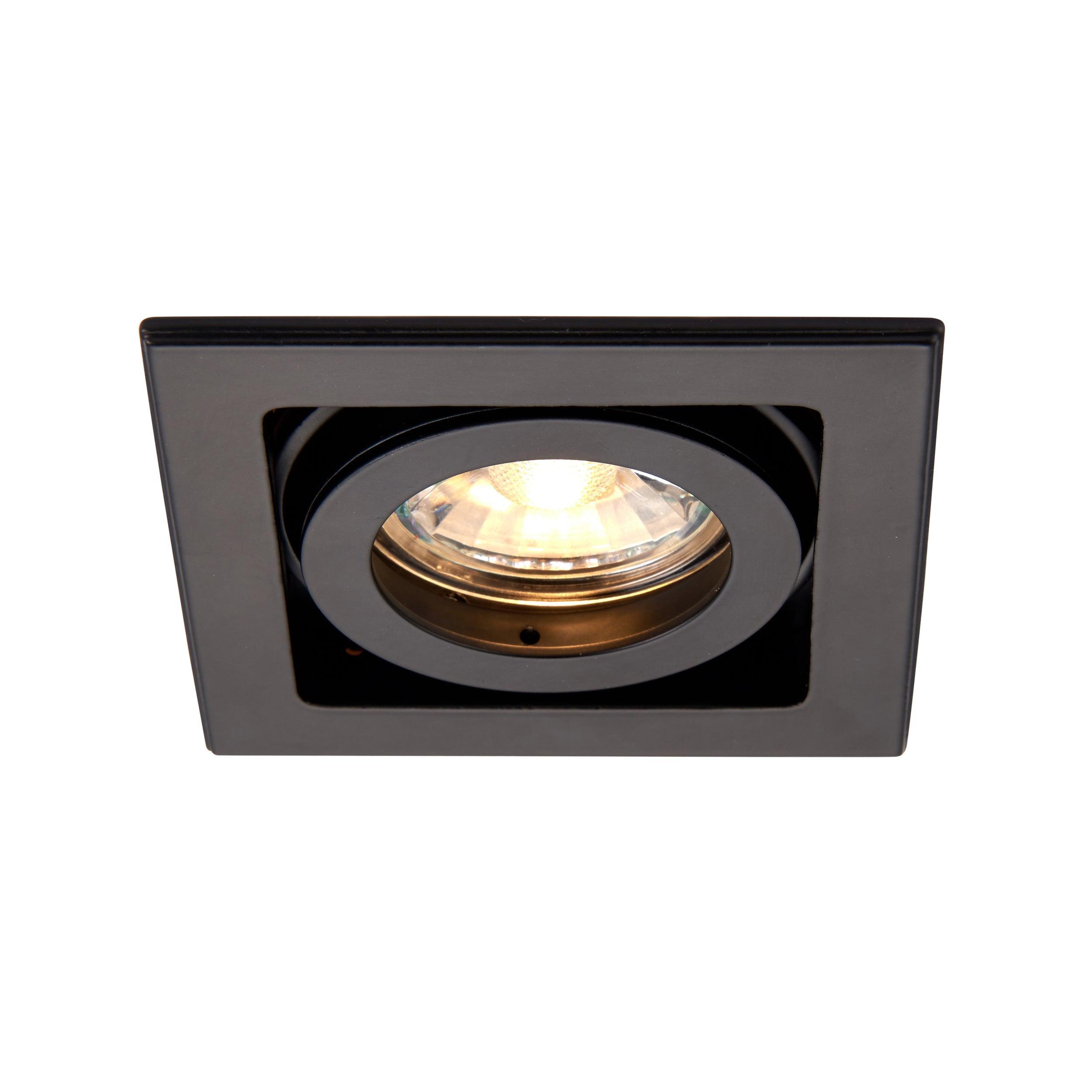 xeno black recessed tilt ceiling light by saxby lighting, close up image 50