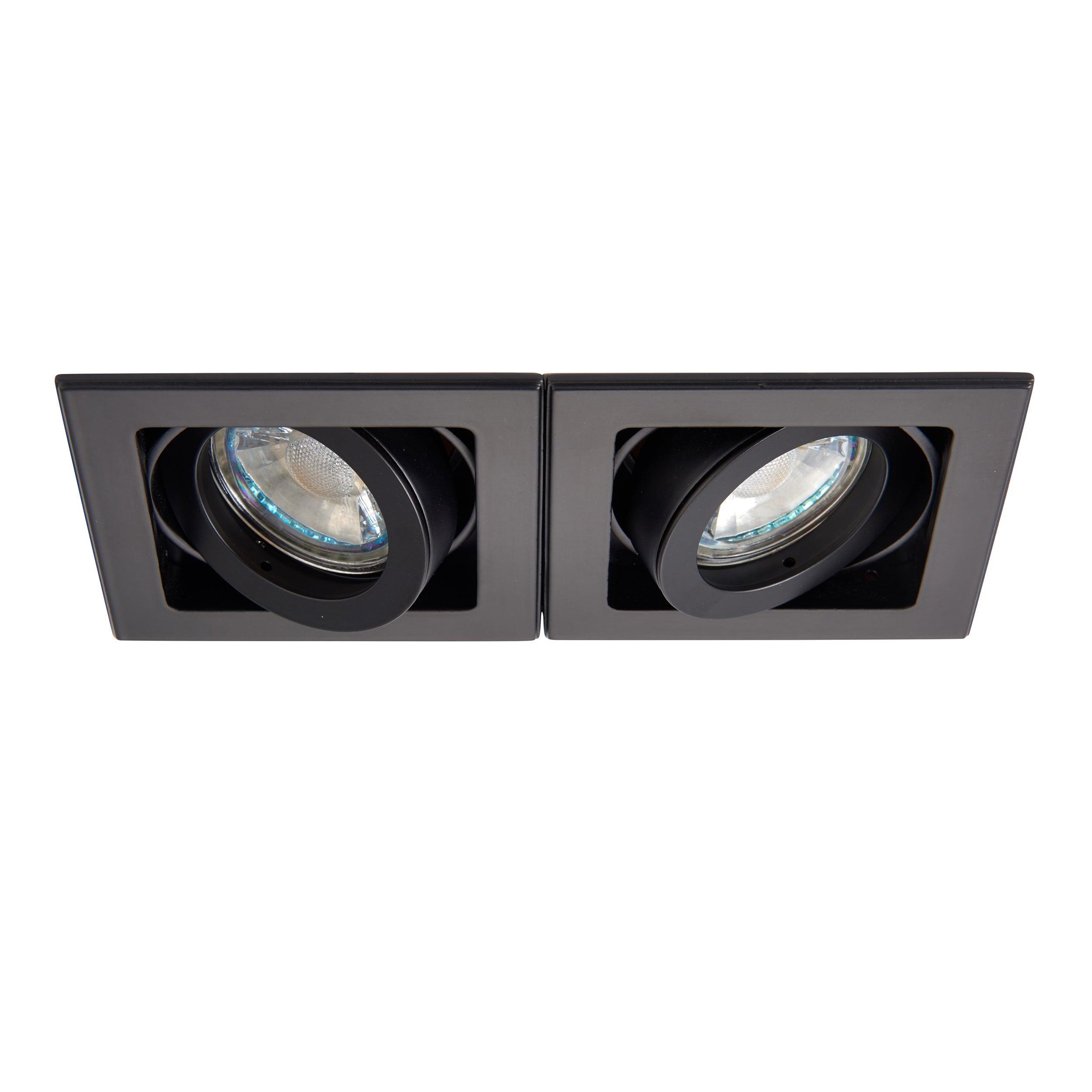 xeno twin black adjustable recessed light 50w by saxby lighting, close up image 236