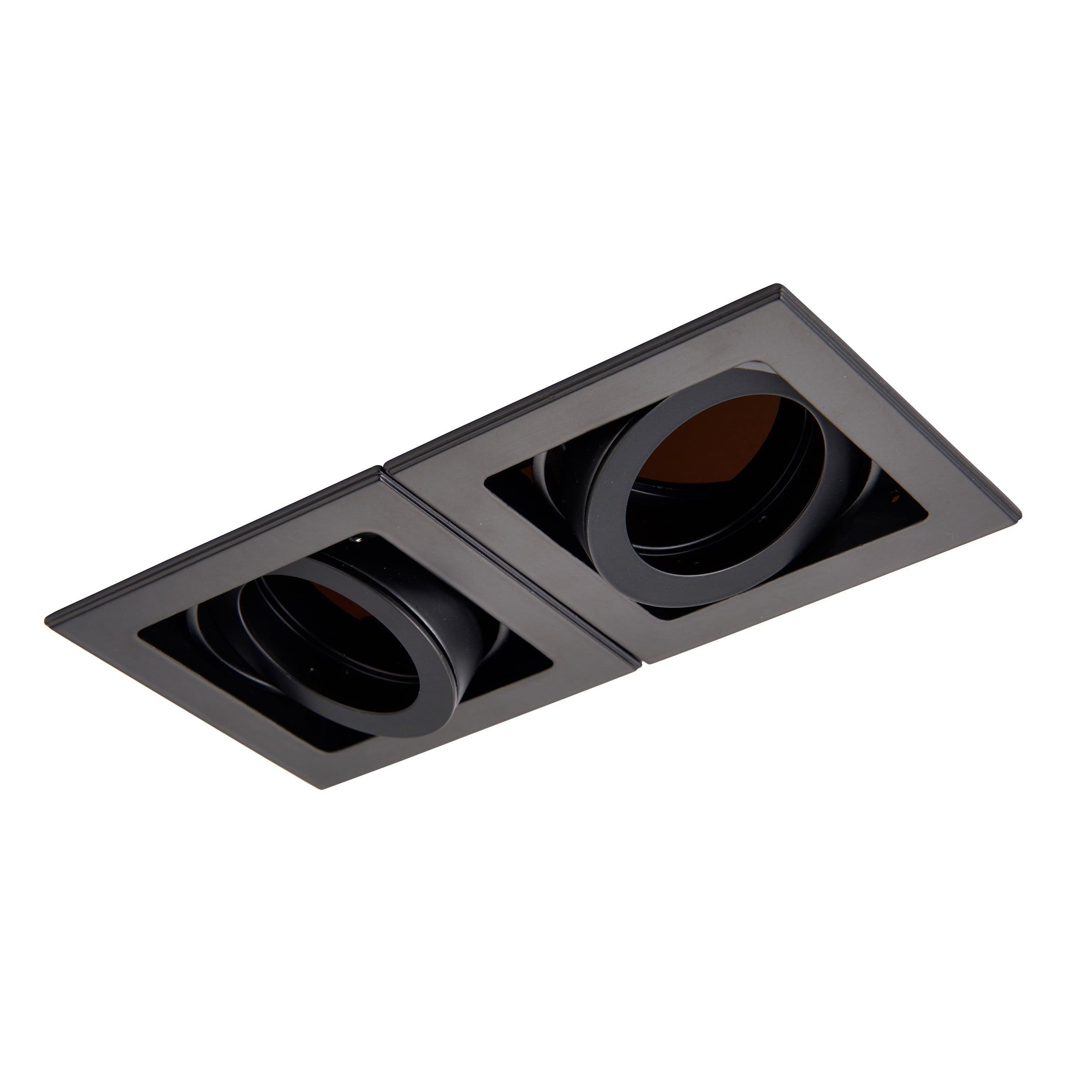 xeno twin black adjustable recessed light 50w by saxby lighting, close up image 124