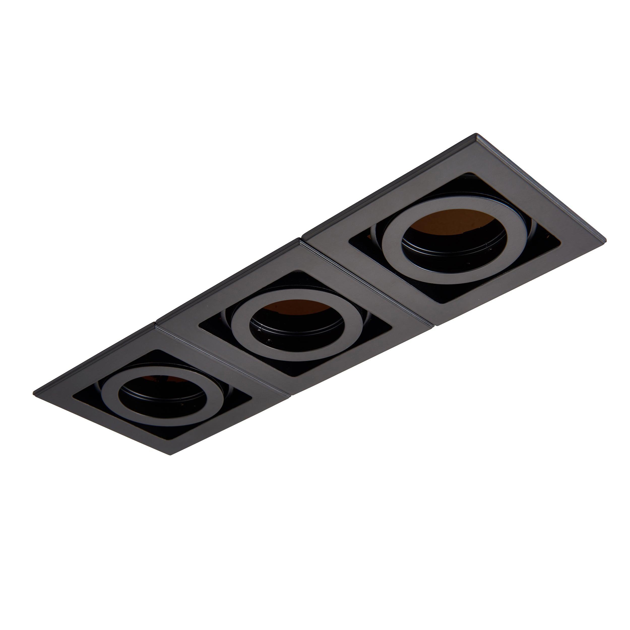 xeno triple black adjustable recessed light 50w by saxby lighting, close up image 203
