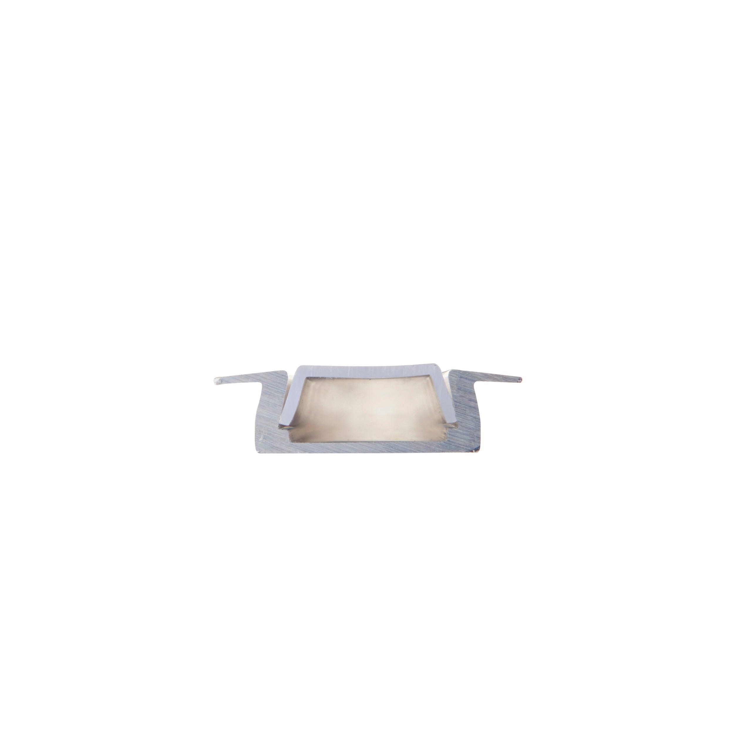 rigelslim recessed 2m aluminium profile extrusion silver for led tape light by saxby lighting, close up image 167