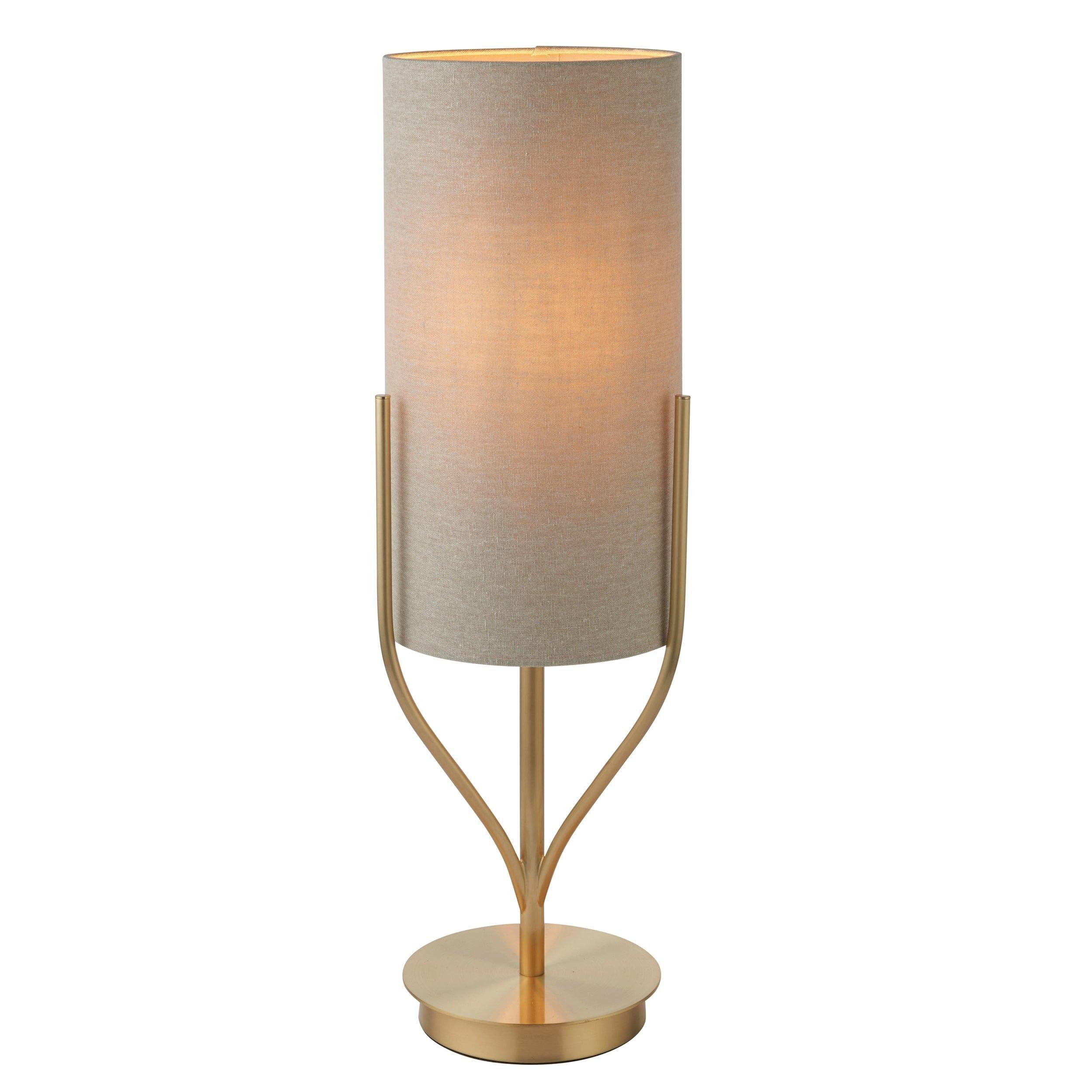 Endon Fraser 1 Light Satin Brass Table Lamp 1