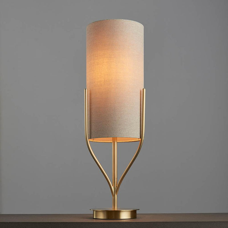 Endon Fraser 1 Light Satin Brass Table Lamp 5