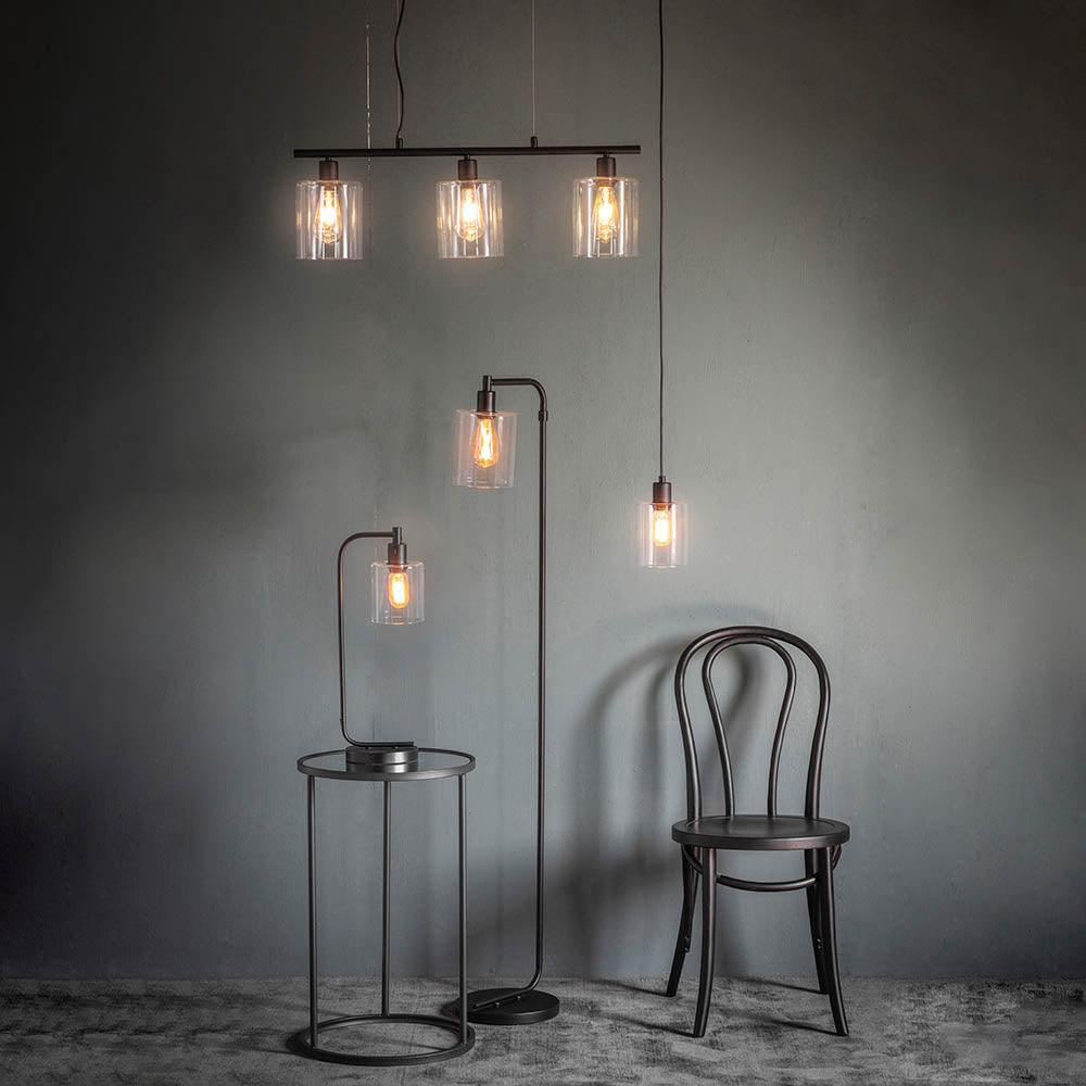 Endon Toledo 1 Light Black Pendant Ceiling Light-Ceiling Pendant Lights-Endon Lighting Hallway Lighting Family Image Tiffany Lighting Direct