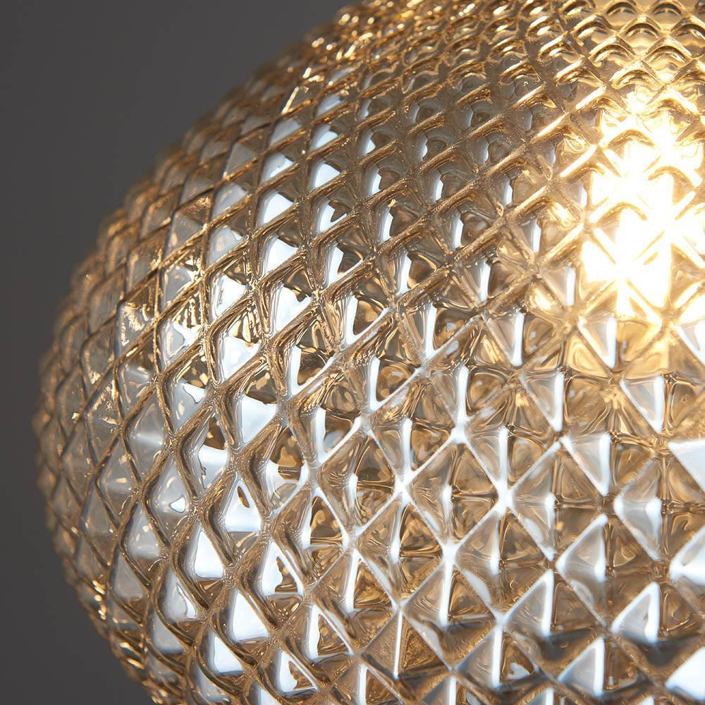 Endon Livia 1 Light Antique Brass Ceiling Pendant-Ceiling Pendant Lights-Endon Lighting Hallway Lighting Close upTiffany Lighting Direct