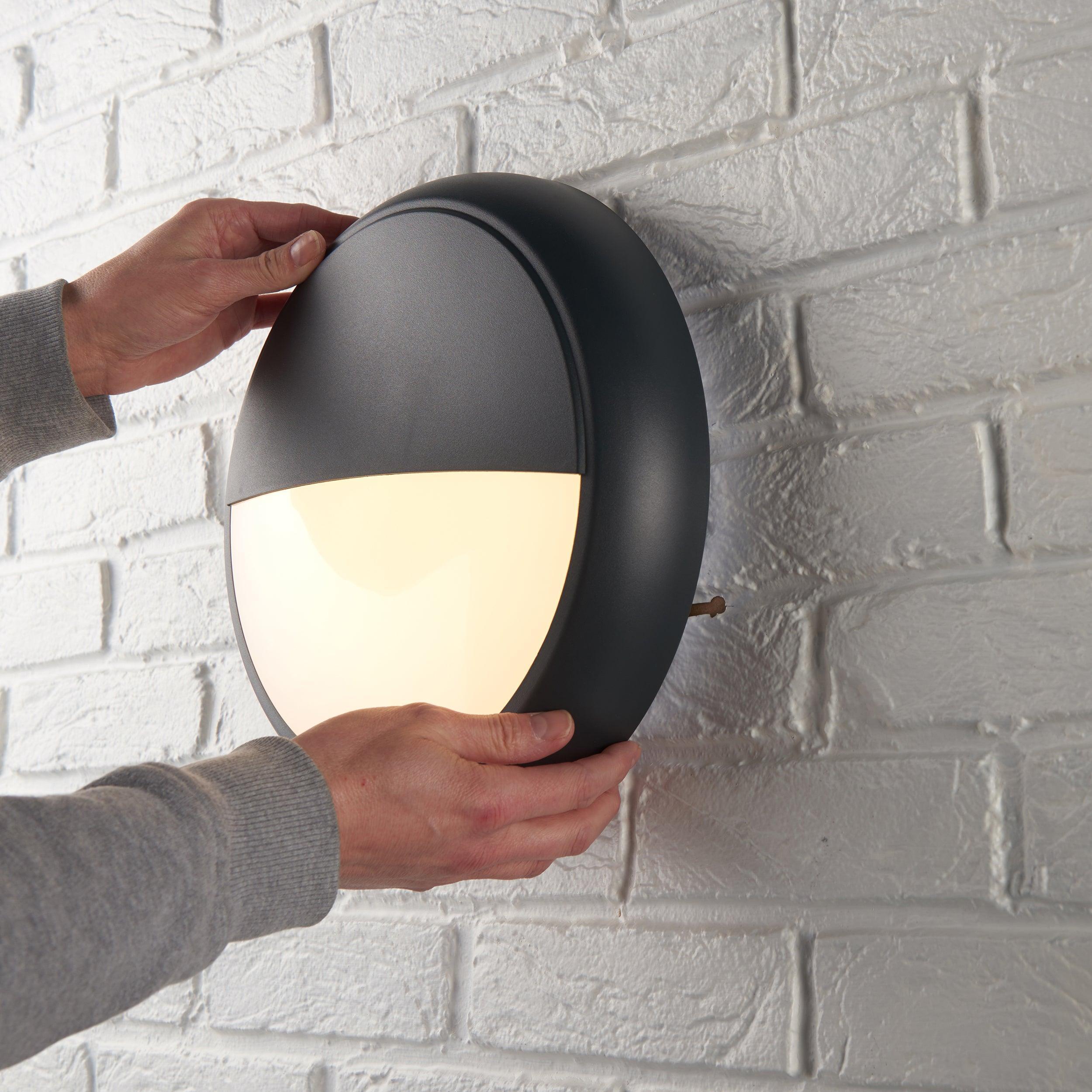 saxby hero anthracite grey eyelid bezelby Saxby Lighting, close up image