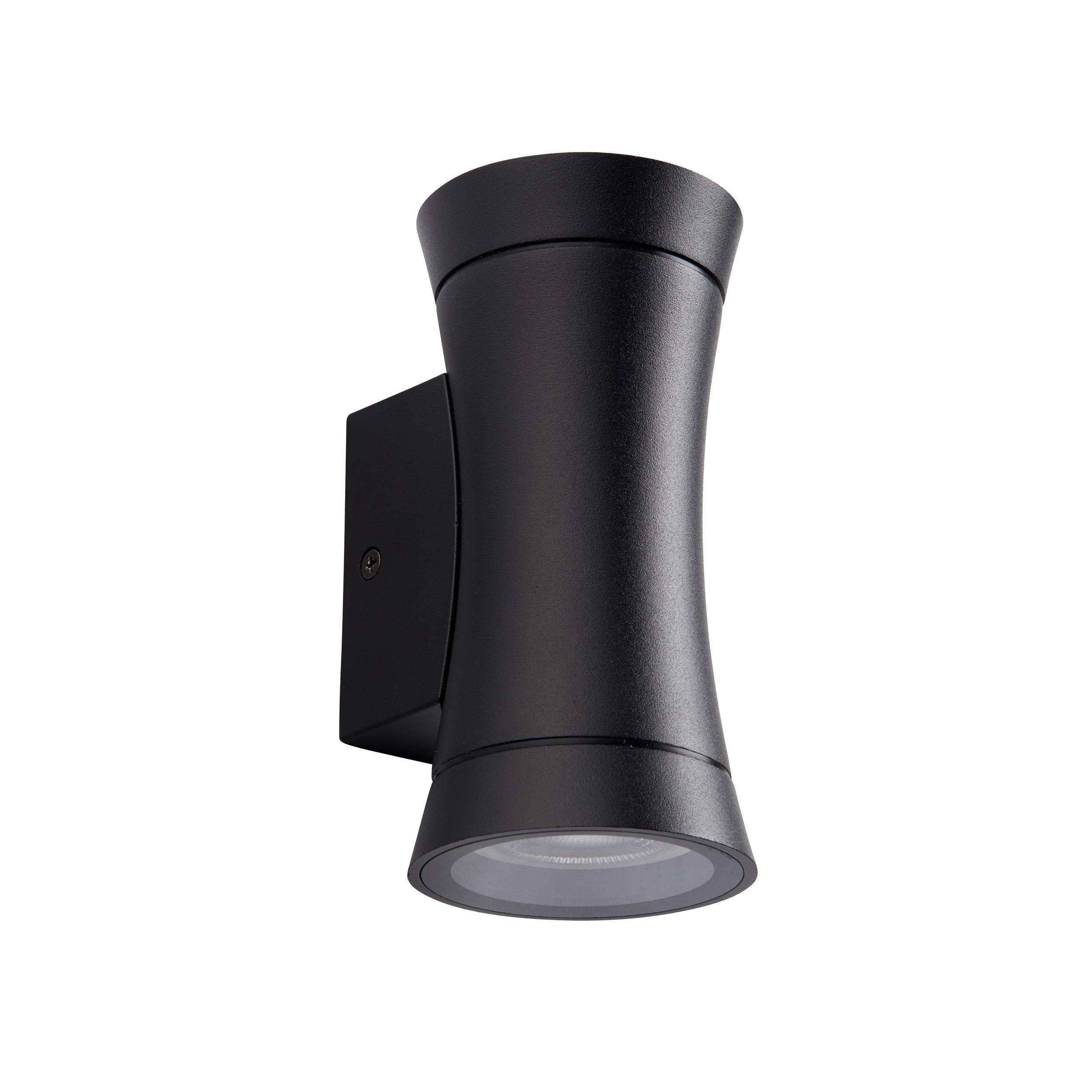 camber black up down outdoor wall light ip44 0wby Saxby Lighting, close up image