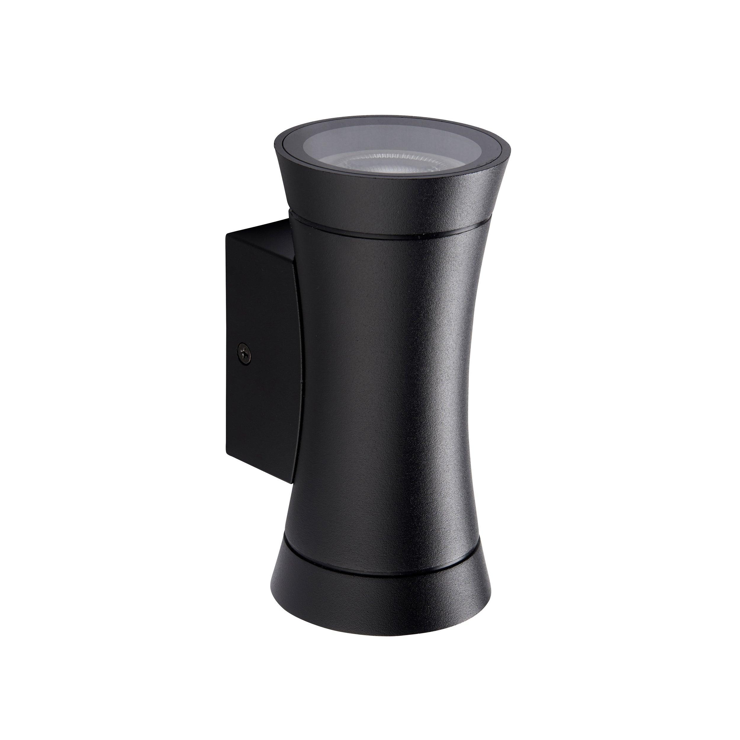 camber black up down outdoor wall light ip44 0w by saxby lighting, close up image 130