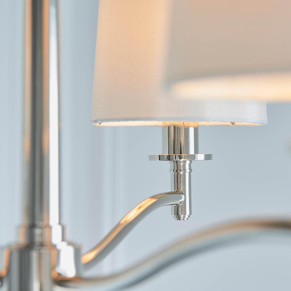 Endon Ortona 3 Light Nickel Pendant Ceiling Light-Ceiling Pendant Lights-Endon Lighting Hallway Lighting Close upTiffany Lighting Direct