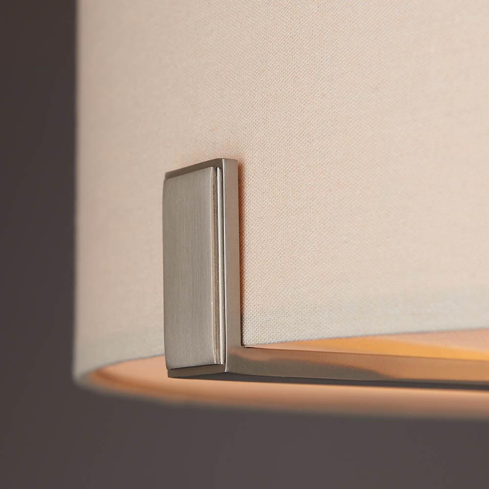 Endon Hayfield 3 Light Satin Nickel Pendant Ceiling Light-Ceiling Pendant Lights-Endon Lighting Hallway Lighting Close upTiffany Lighting Direct