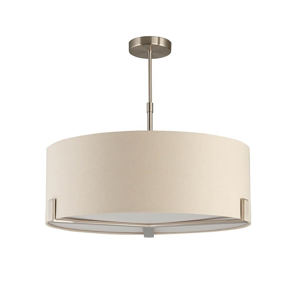 Endon Hayfield 3 Light Satin Nickel Pendant Ceiling Light-Ceiling Pendant Lights-Endon Lighting Hallway Lighting Family Image Tiffany Lighting Direct