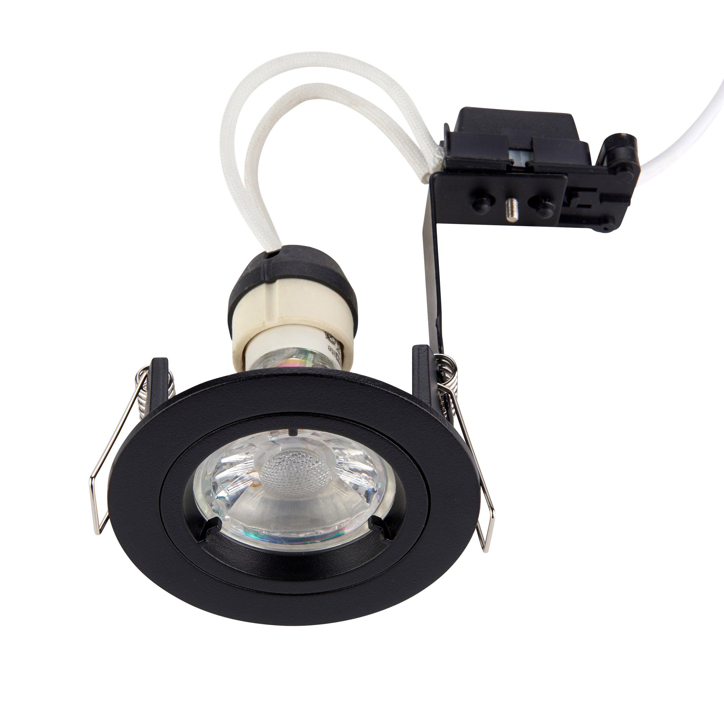 cast matt black recessed downlight by saxby lighting, close up image 130
