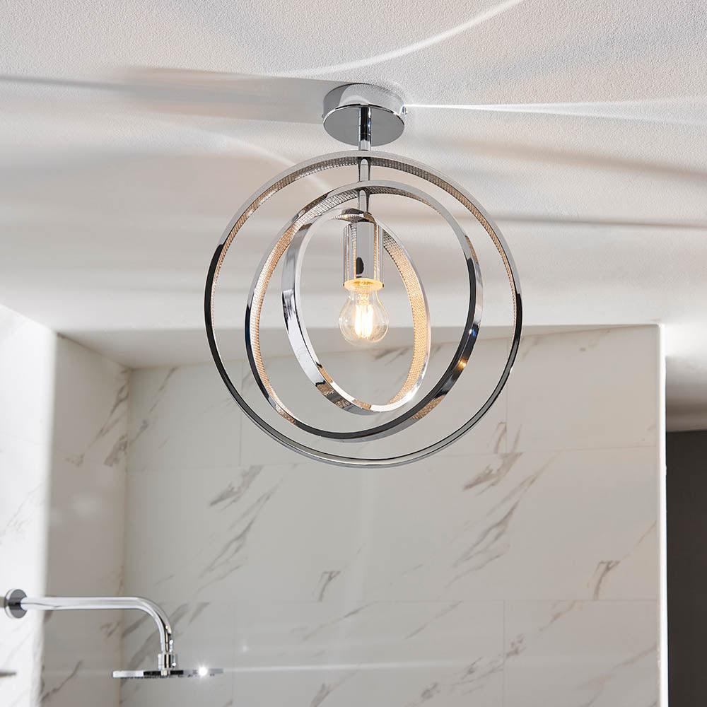 merola 1 light semi flush bathroom ceiling light light by Endon Lighting Hallway lights Close Up