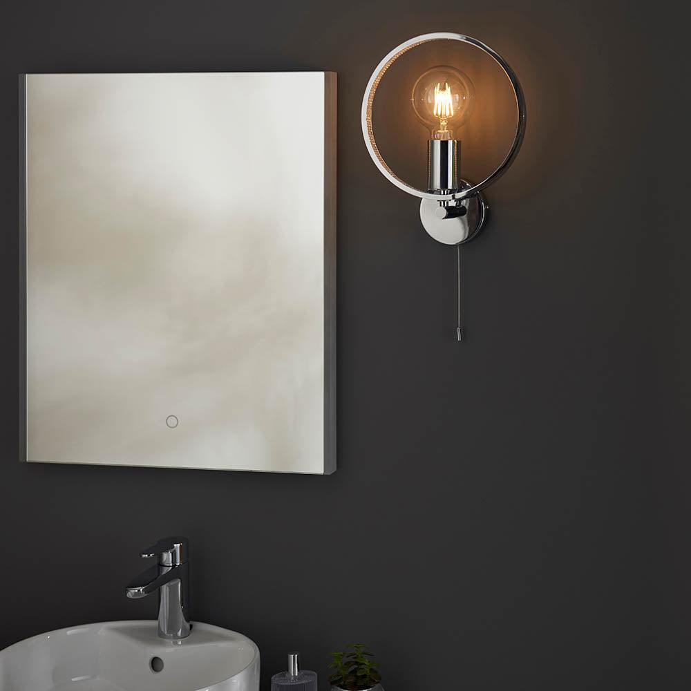 merola chrome finish bathroom wall light 1 by Endon Lighting Hallway lights Close Up